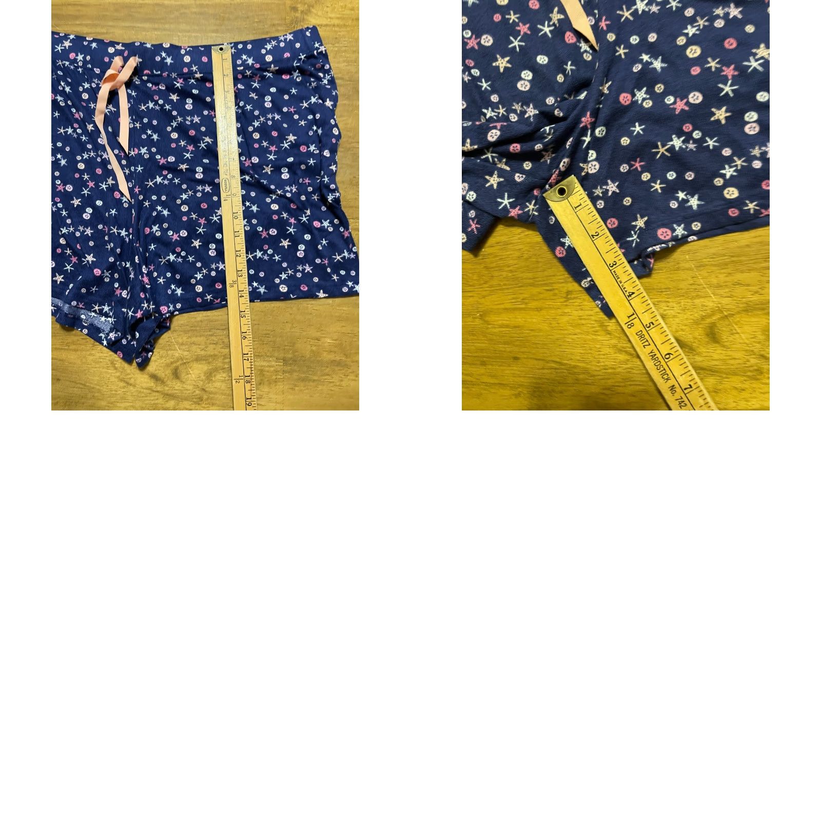 Vintage Time & Tru Shorts Women Plus 2X Sleep Shorts White Navy Pink White Lounge Pattern Solid Vintage? No. (Wait) Size 40" / US 18 - 8 Thumbnail