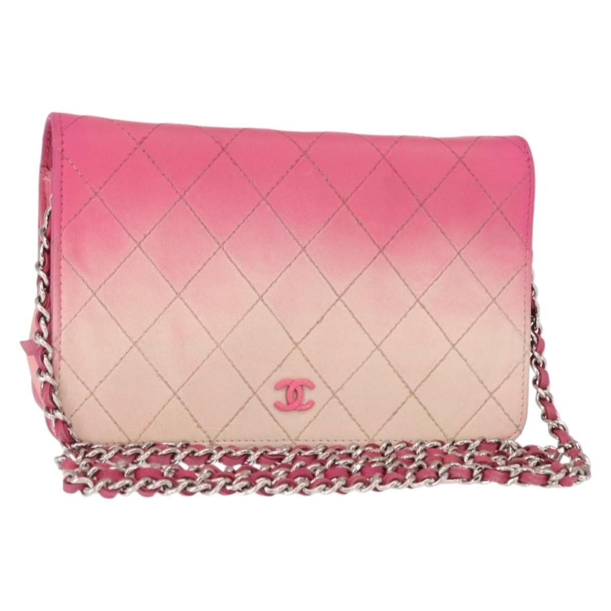 Chanel Chanel Chain Shoulder Bag Leather Pink Silver CC Size ONE SIZE - 1 Thumbnail