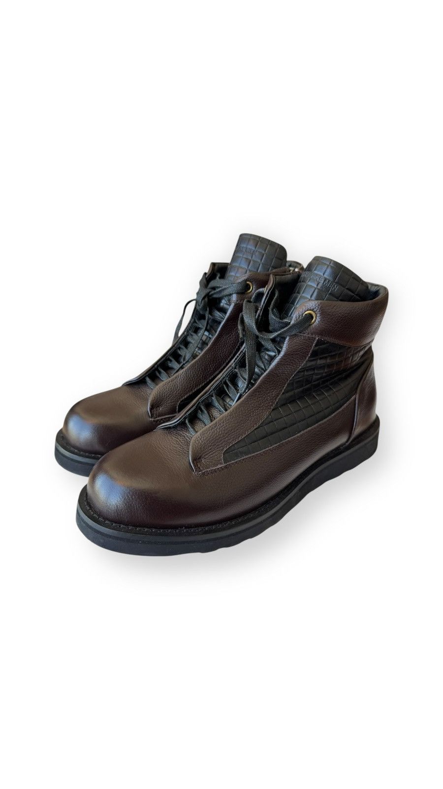 Issey Miyake Vintage Issey Miyake Combat Side-Zip Boots, sz 02, Brown Size US 9.5 / EU 42-43 - 1 Thumbnail