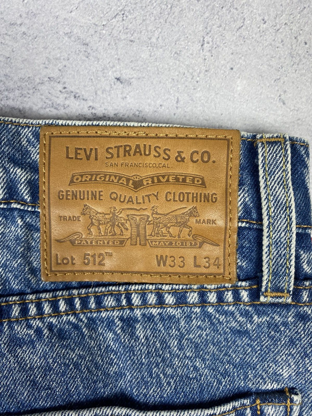 Designer × Levi's Levis 512 Premium San Francisco Reflective Wash Denim Jeans Size US 33 - 10 Thumbnail