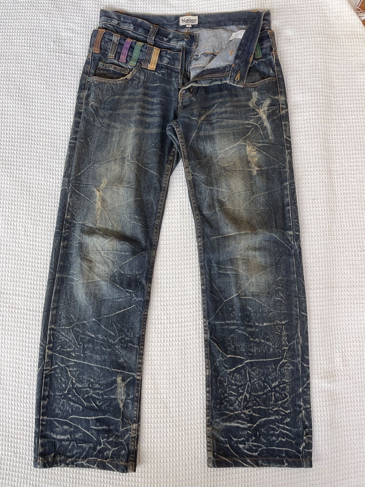 Tornado Mart Very Rare🔥Japanese NYLAUS Double Waist Jeans Size US 34 / EU 50 - 2 Thumbnail
