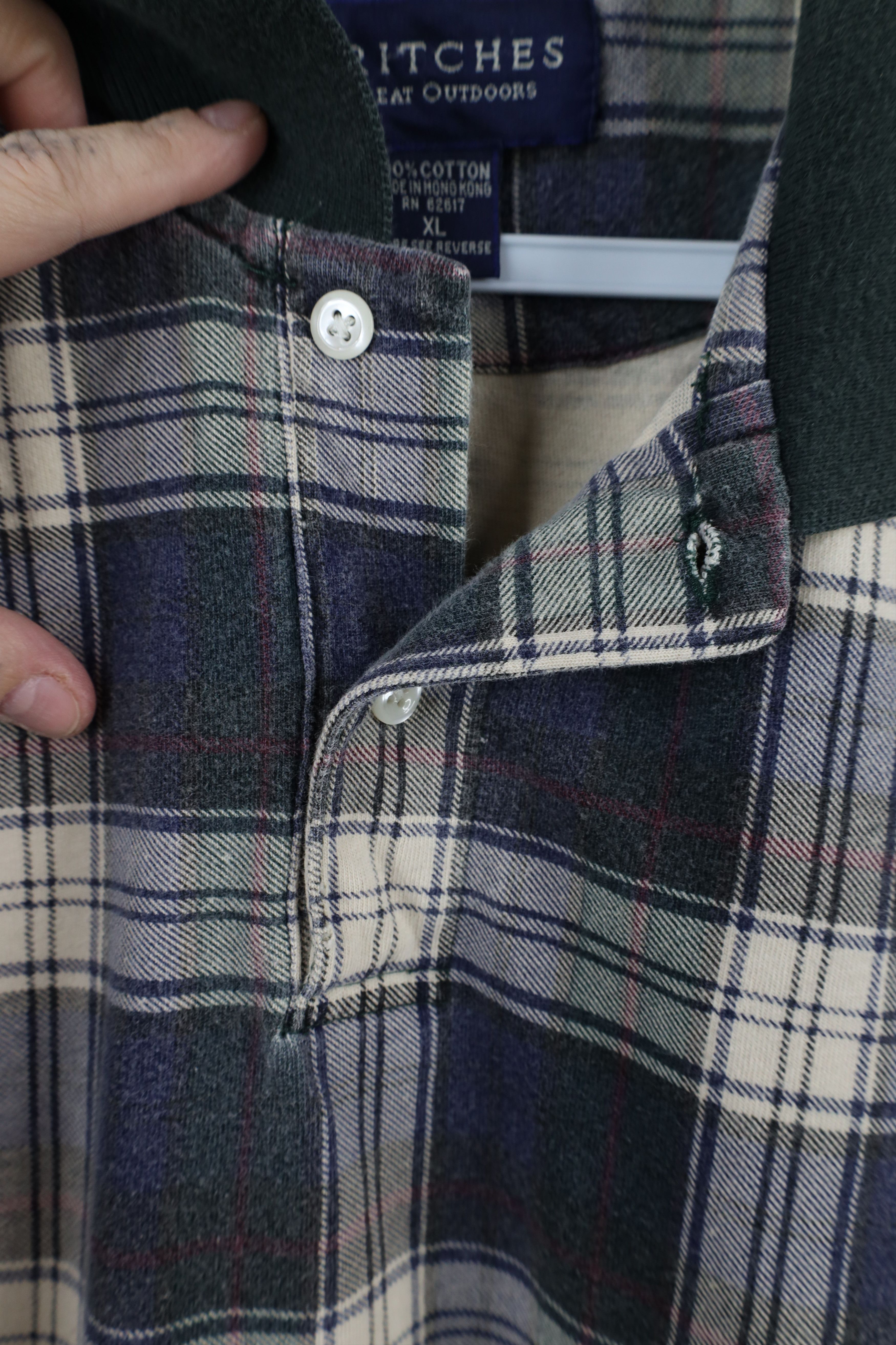 Vintage Vintage 90s Streetwear Plaid Collared Polo Shirt Cotton Size US XL / EU 56 / 4 - 6 Thumbnail
