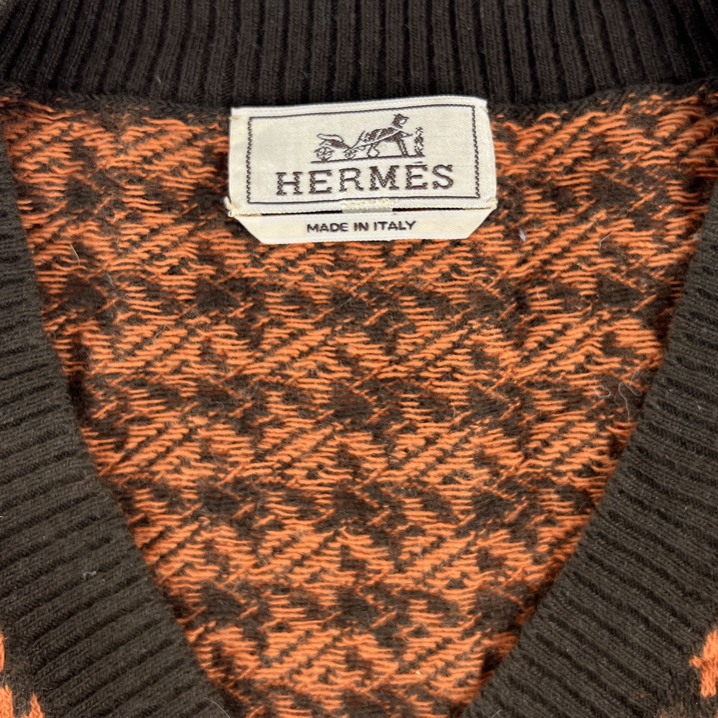 Hermes Hermes Orange Knit Sweater Size US L / EU 52-54 / 3 - 4 Thumbnail