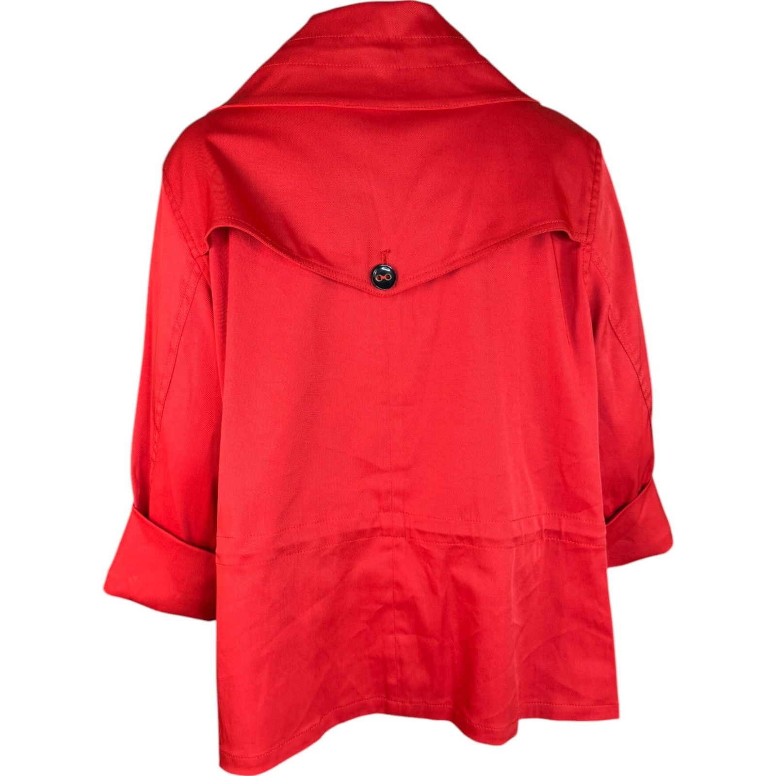 Other Ruby Rd. Women's 16W Button Front Jacket Red-Orange Pockets Size XXL / US 16-18 / IT 52-54 - 10 Thumbnail