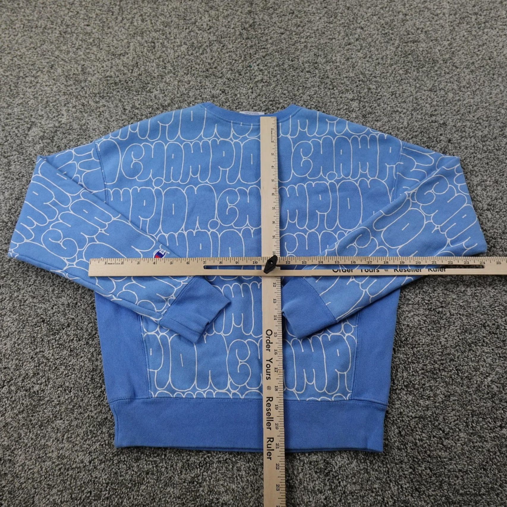 Champion Champion Sweatshirt Mens S Blue Reverse Weave Graphic Print Pullover Crewneck Size US S / EU 44-46 / 1 - 7 Thumbnail