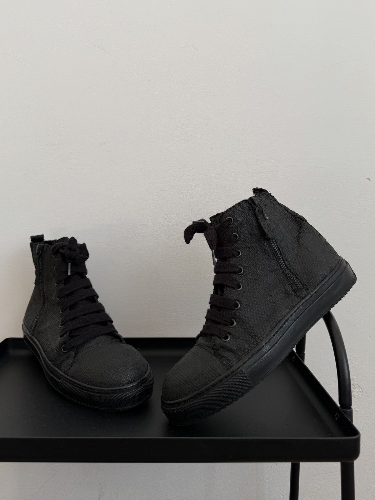 Rundholz rundholz mainline painted textile hi-top double ankle boots Size US 9 / IT 39 - 5 Thumbnail
