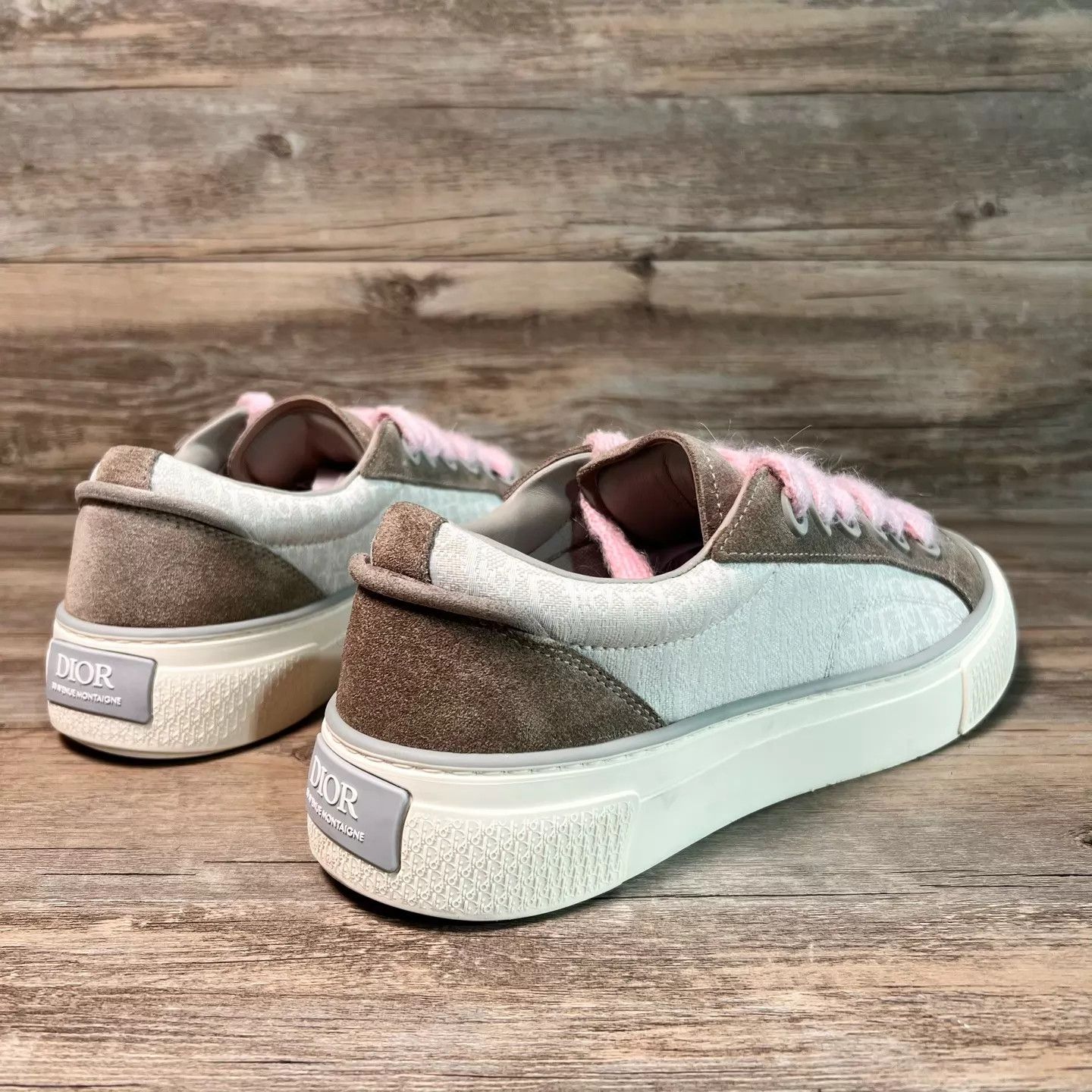 Dior DIOR B33 Low-Top Sneaker White Brown Pink 42 Size US 9 / EU 42 - 3 Thumbnail