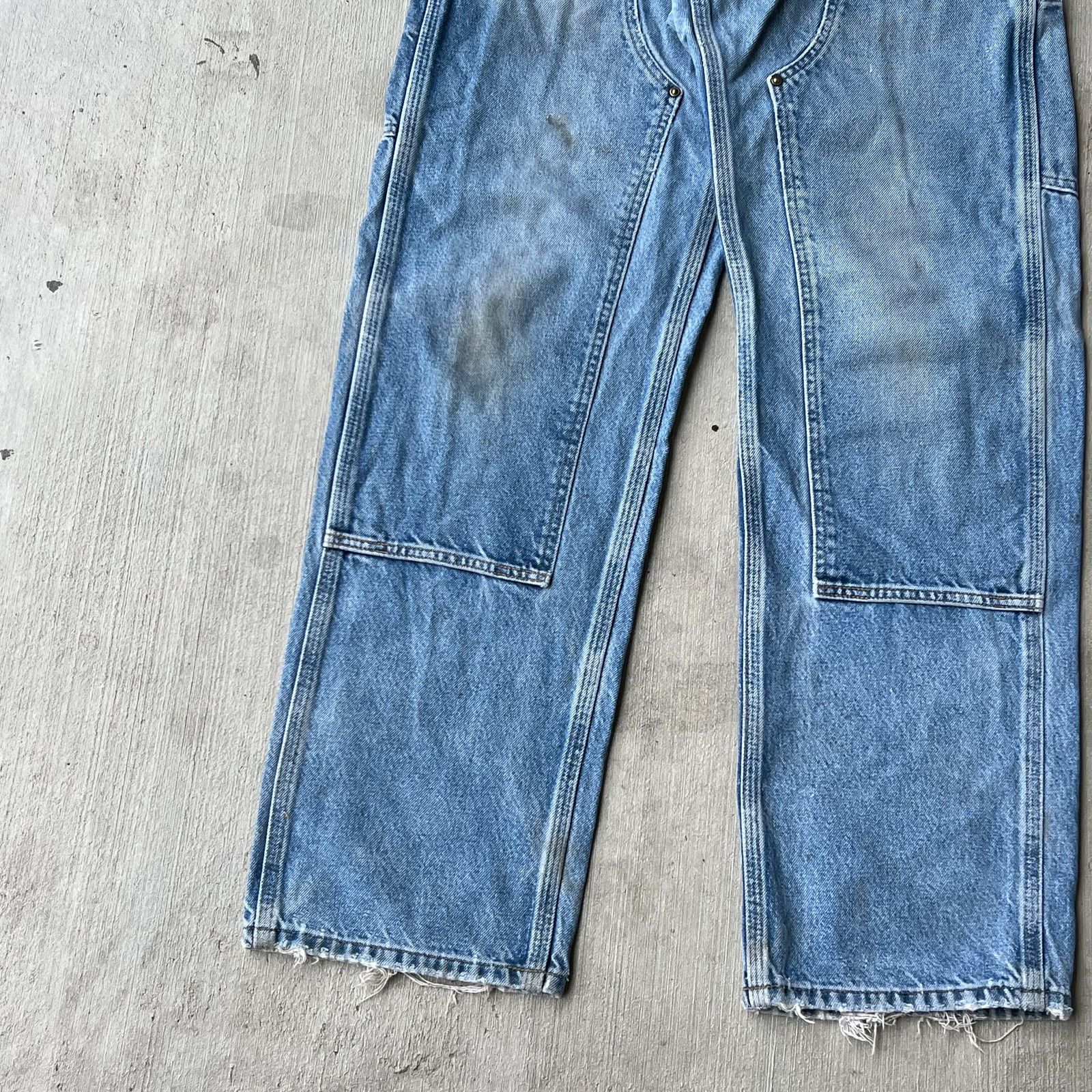 Carhartt × Vintage Carhartt denim blue jeans double knee work carpenter pants Size US 29 - 8 Thumbnail