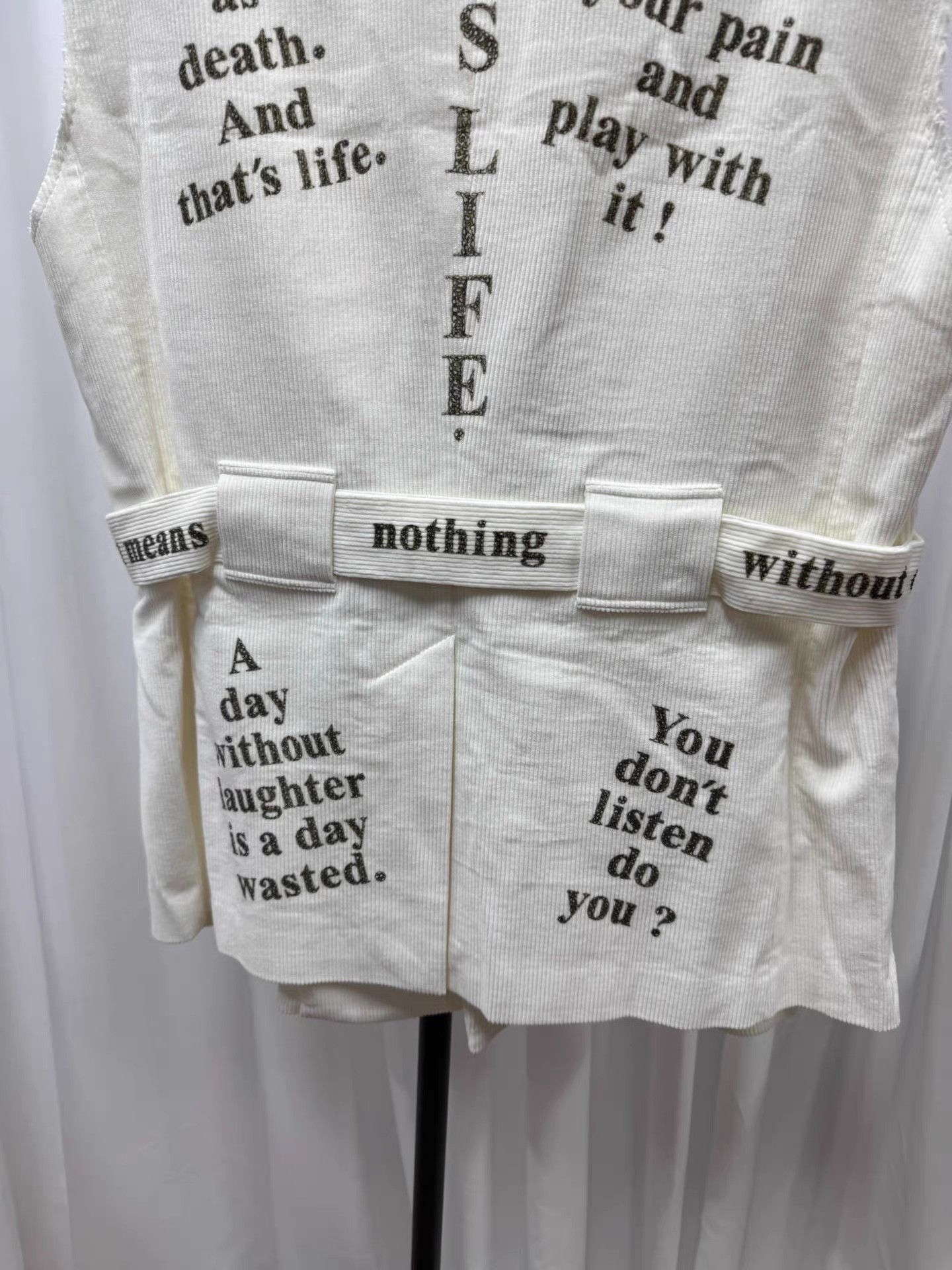 Takahiromiyashita The Soloist. The Soloist 20AW Velour Distressed Poem Vest K20 Size US S / EU 44-46 / 1 - 6 Thumbnail