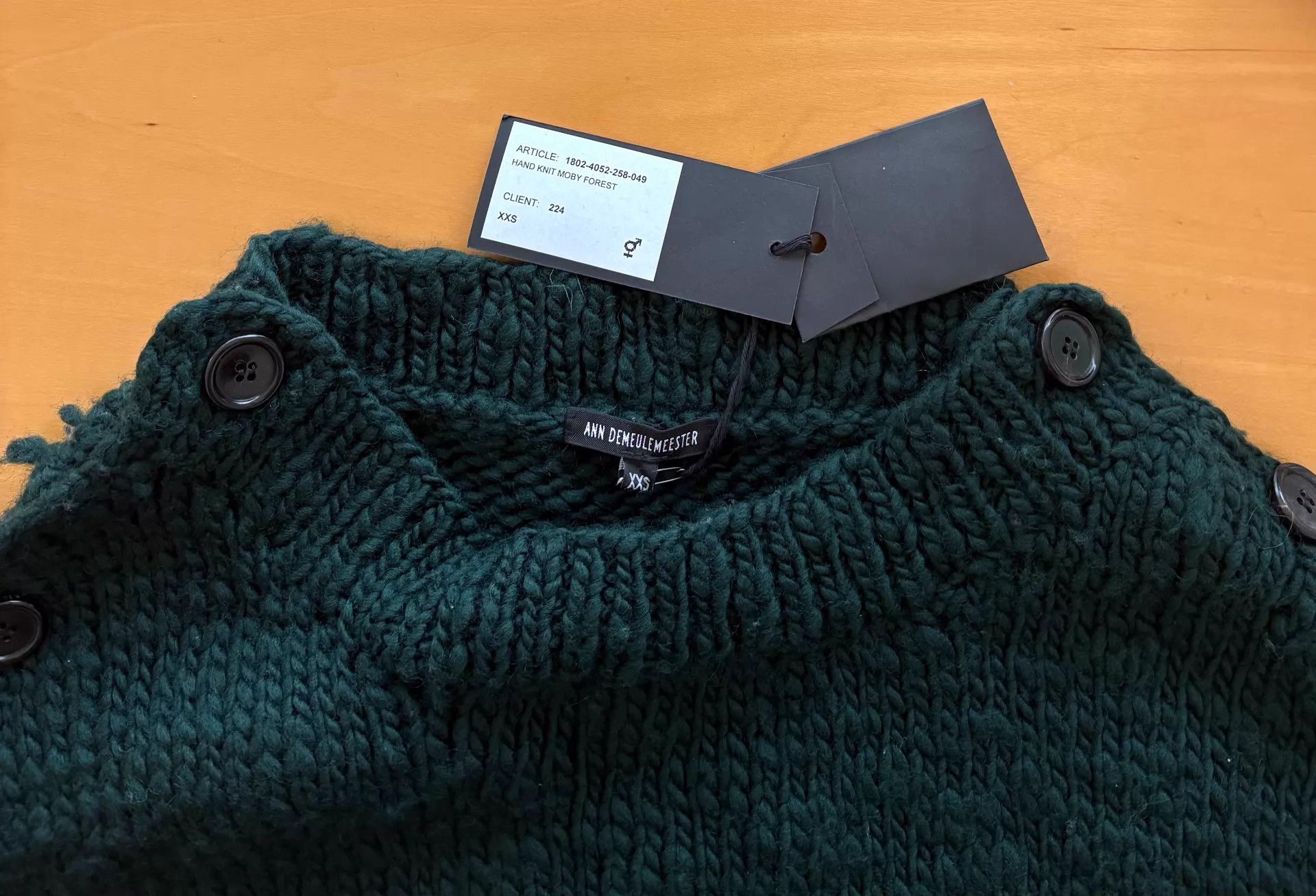 Ann Demeulemeester Ann Demeulemeester 18aw Wool Sweater XS Oversized Snap Size XXS / US 00 / IT 34 - 6 Thumbnail