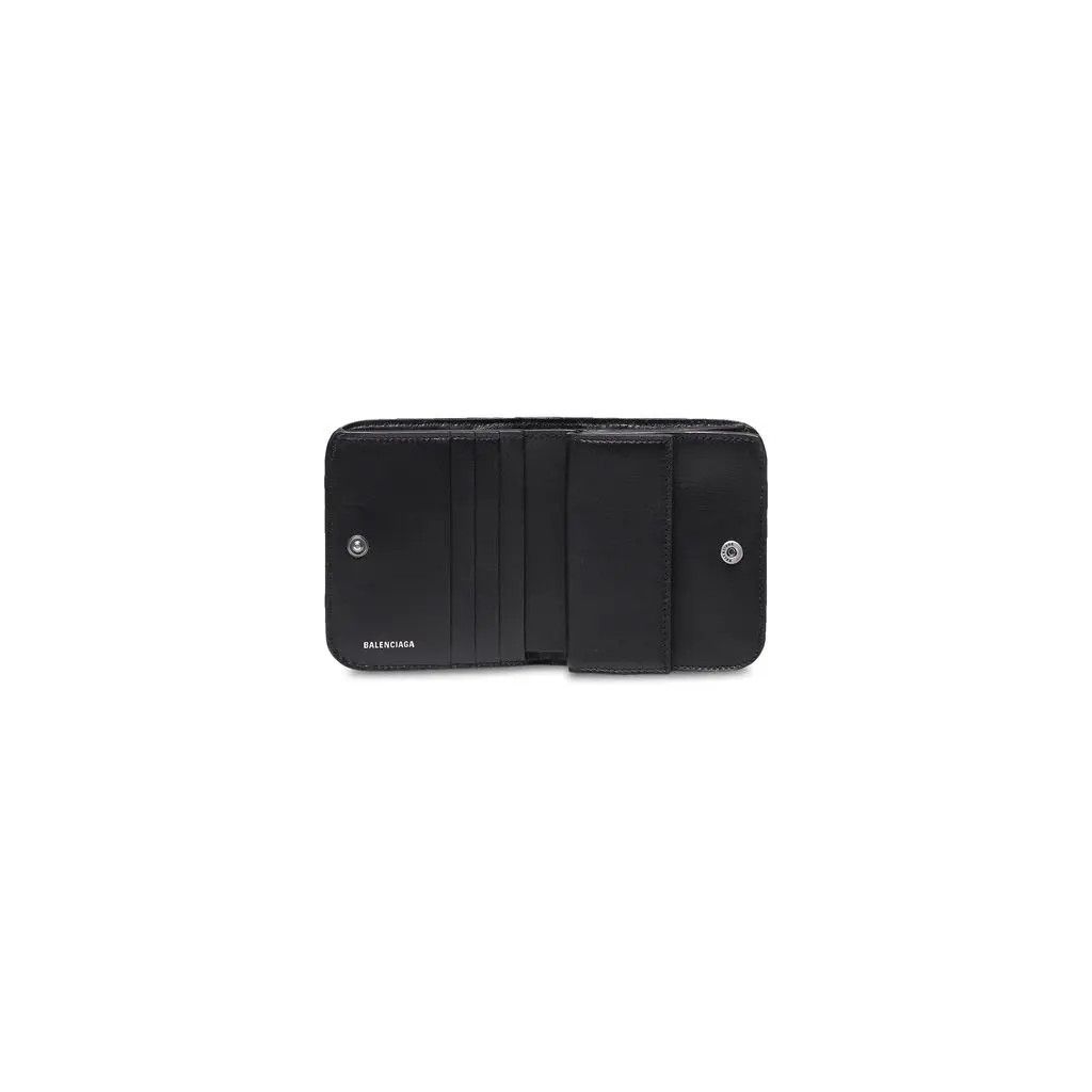 Balenciaga o1mt1gz0525 Size: OS / Le Cagole Flap Coin Card Holder Black Size ONE SIZE - 2 Thumbnail