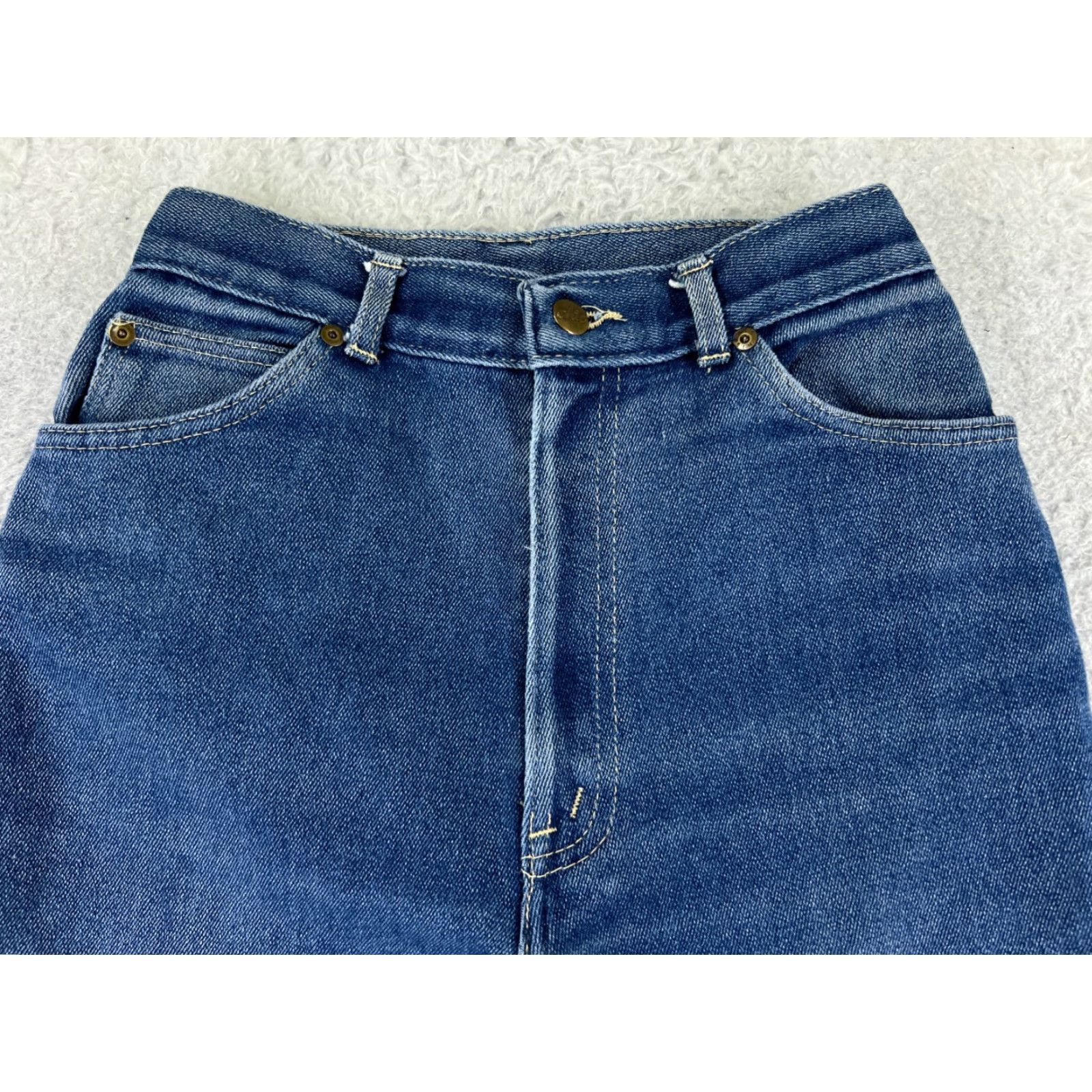 Vintage VINTAGE Chic Jeans Juniors 12 Long Blue Denim Jeans Straight Leg Mom High Rise Women's Size 34" / US 12 / IT 48 - 4 Thumbnail