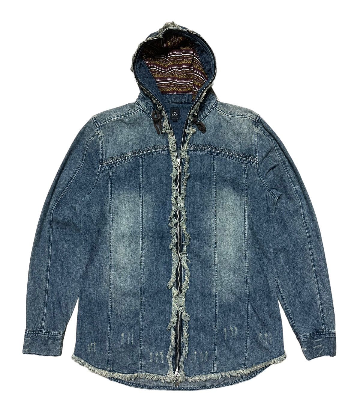 If Six Was Nine Semantic design Cut Distressed Denim Hoodie Size US M / EU 48-50 / 2 - 3 Thumbnail