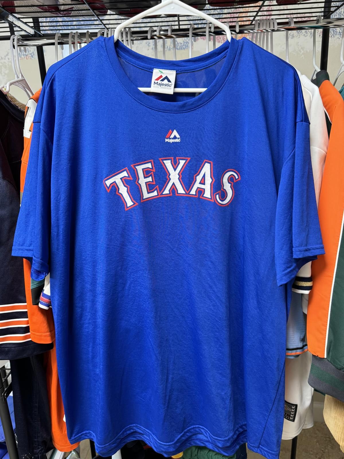 MLB × Majestic Vintage Y2K MLB Texas Rangers T-Shirt Size US XL / EU 56 / 4 - 1 Thumbnail