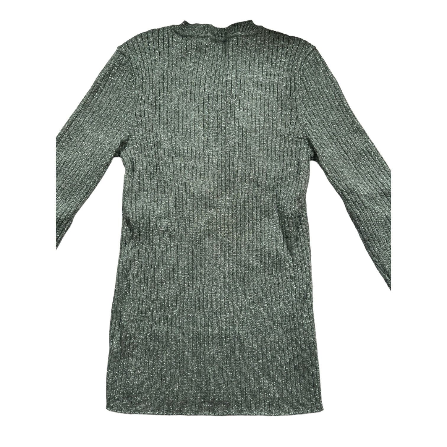 Nine West Nine West Green w/ Metallic Thread Sweater Slim Fit Size Med Size M / US 6-8 / IT 42-44 - 4 Thumbnail