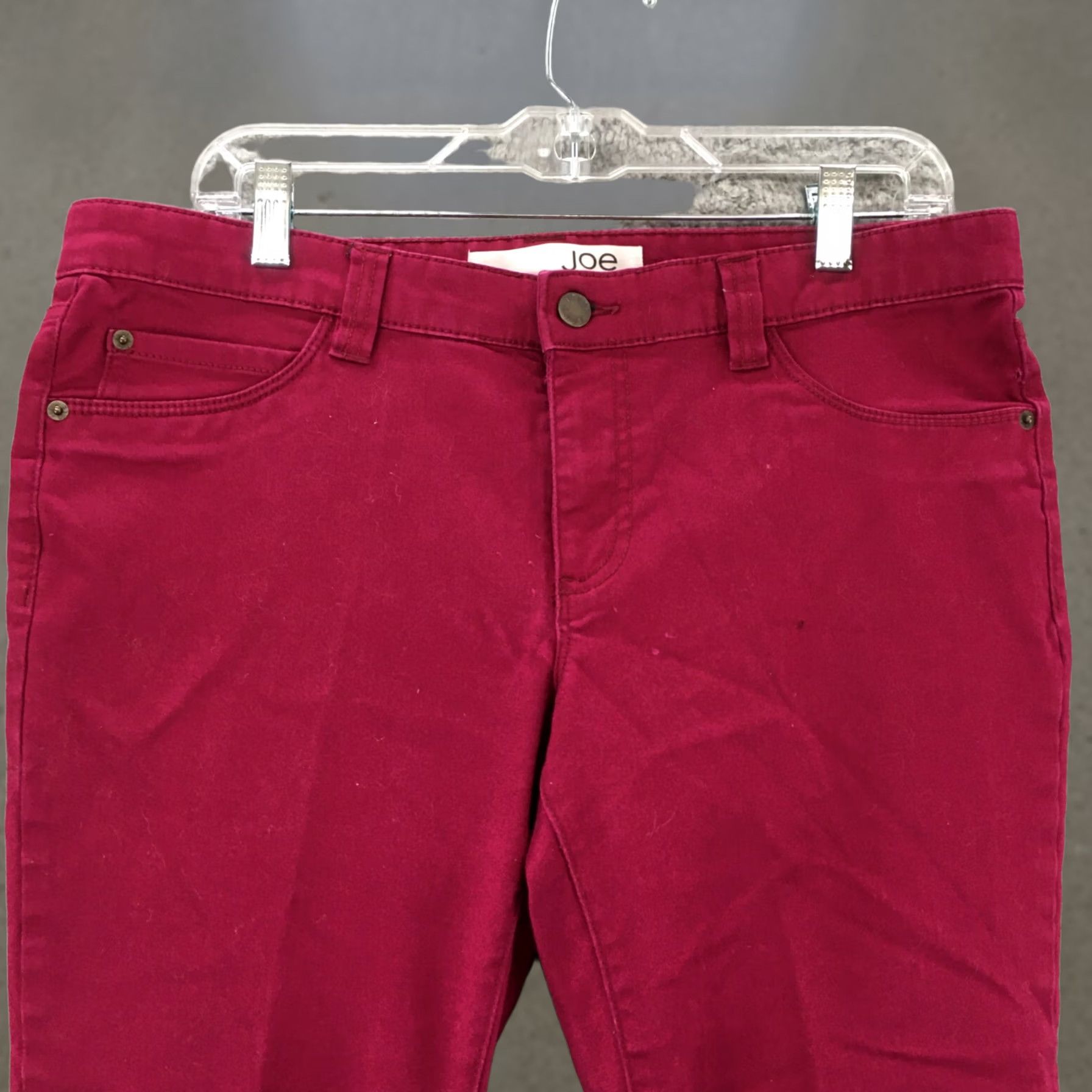 Vintage VINTAGE: No Joe Fresh Slim Straight Leg Pants Womens 12 Magenta Flat Front Mid Rise Zip Fly Shirt? Size 34" / US 12 / IT 48 - 1 Thumbnail
