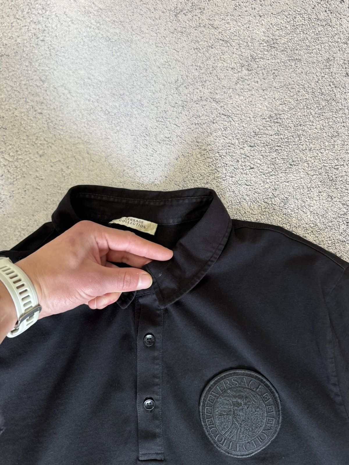 Versace Versace Collection Medusa Polo Shirt Black Mens L Cotton Size US L / EU 52-54 / 3 - 24 Thumbnail