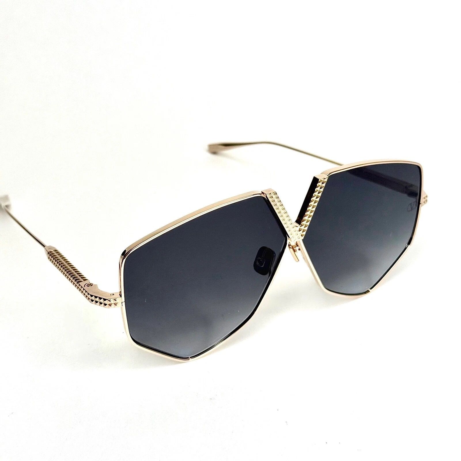 Valentino VALENTINO V HEXAGON VLS115 Gold Titanium Gray Mask VLS 115A Size ONE SIZE - 4 Thumbnail
