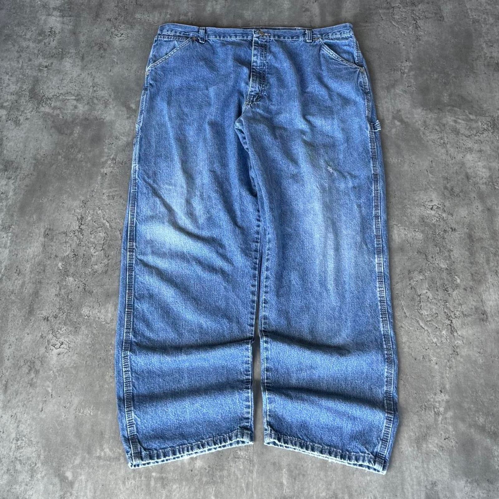 Carhartt × Carhartt Wip × Wrangler Crazy Y2K Baggy Carpenter Skater Grunge Wrangler Denim Jeans Size US 41 - 2 Thumbnail