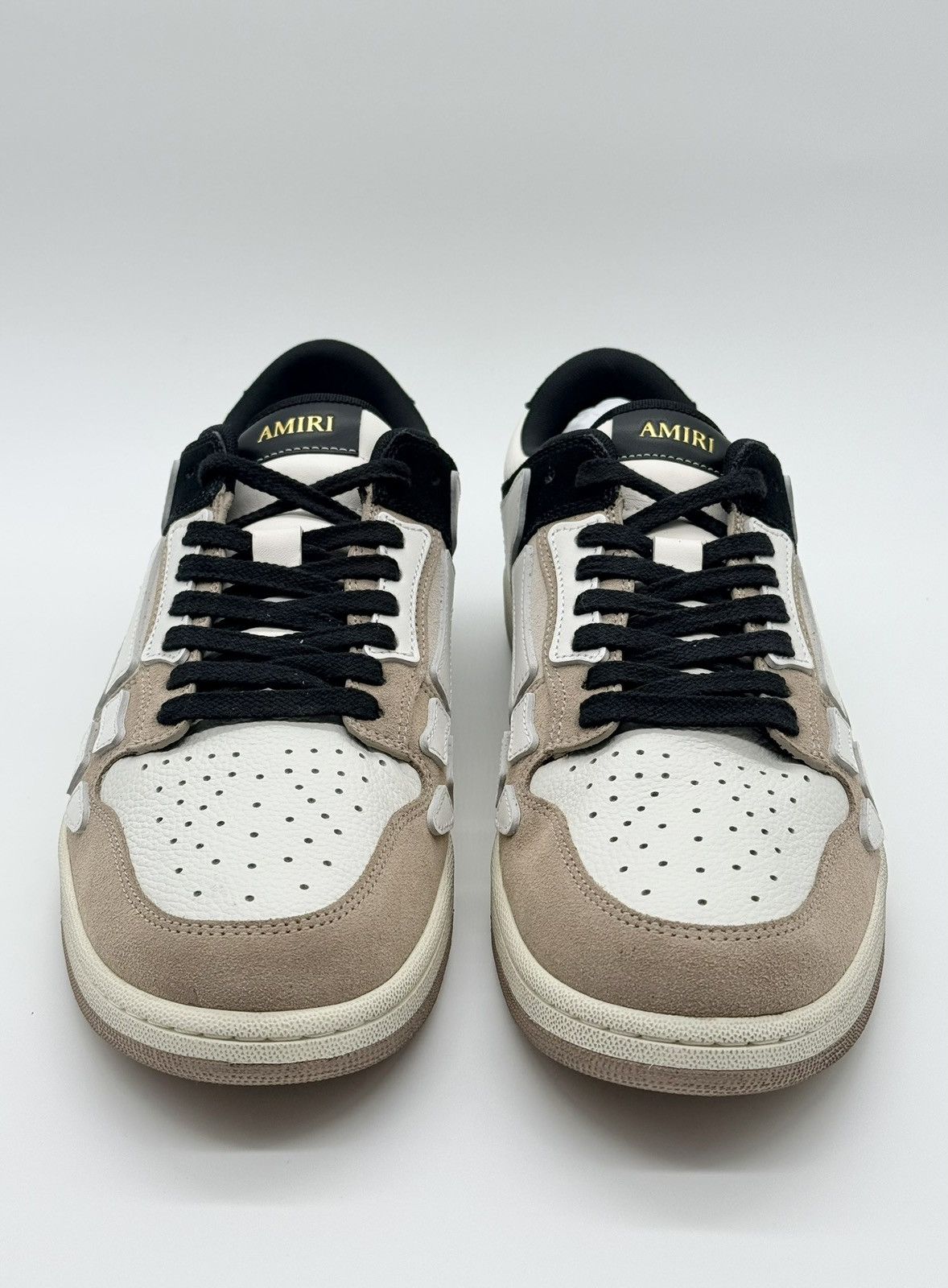 Amiri NEW Size 14 - Amiri Skel Low Black And Beige ($650 Retail) Size US 14 / EU 47 - 4 Thumbnail