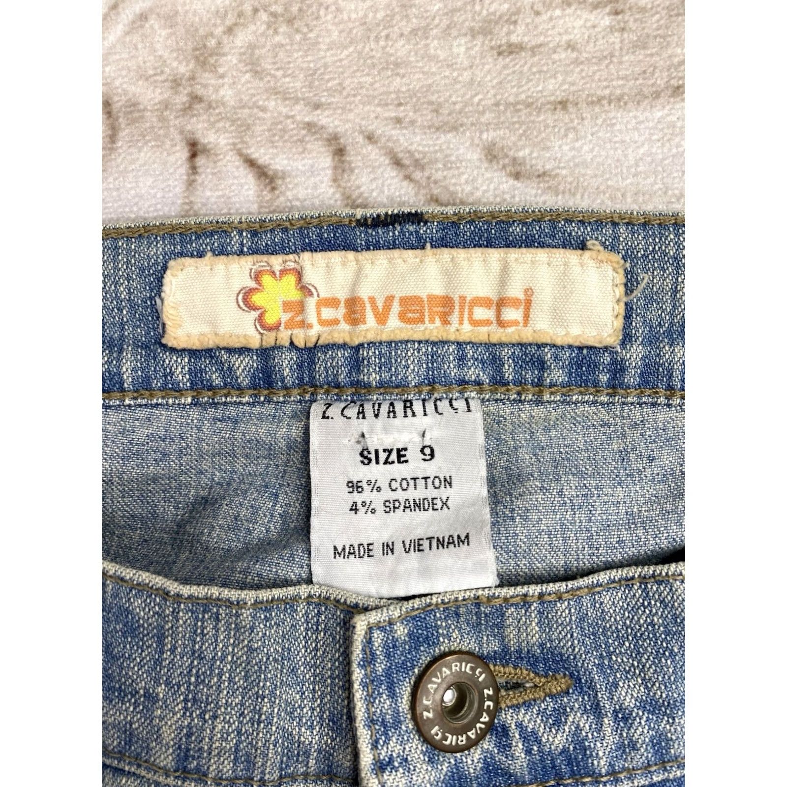 Vintage VINTAGE Z. Cavaricci Jeans Jr Sz 9 Light Wash Floral Embroidered Low Rise Bohemian 90s Hippie Whimsigoth Jeans Womens Size 30" / US 8 / IT 44 - 4 Thumbnail