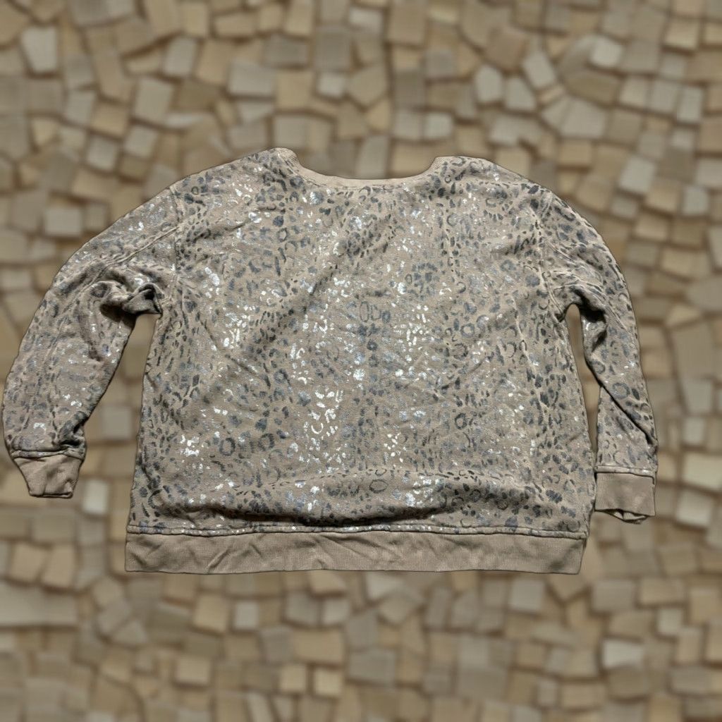 Vintage Jane + Delany Shirt Women XL Brown Cheetah Print Long Sleeve Casual Modern Regular T-Shirt Size XL / US 12-14 / IT 48-50 - 1 Thumbnail