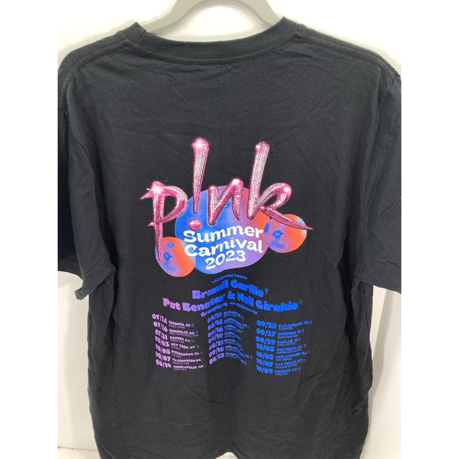 Kotn VINTAGE? Pink Concert Shirt Women XL Black Summer Carnival 2023 Pat Benatar Pullover T-Shirt Crew Neck Short Sleeve Womens Logo Shirt Size XL / US 12-14 / IT 48-50 - 4 Thumbnail