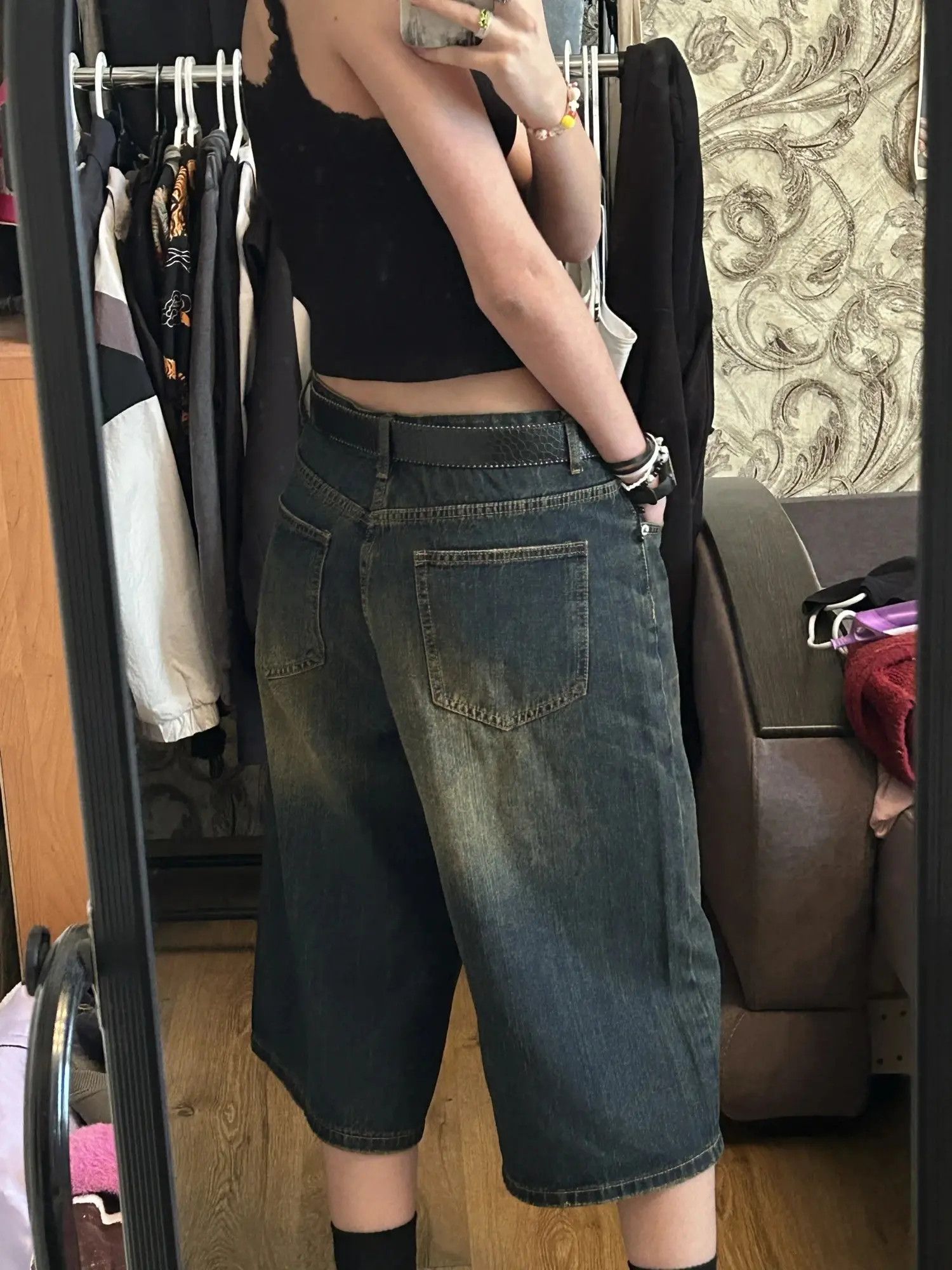 Designer × Japanese Brand Style Vintage Loose Length Shorts Size 28" / US 6 / IT 42 - 4 Thumbnail