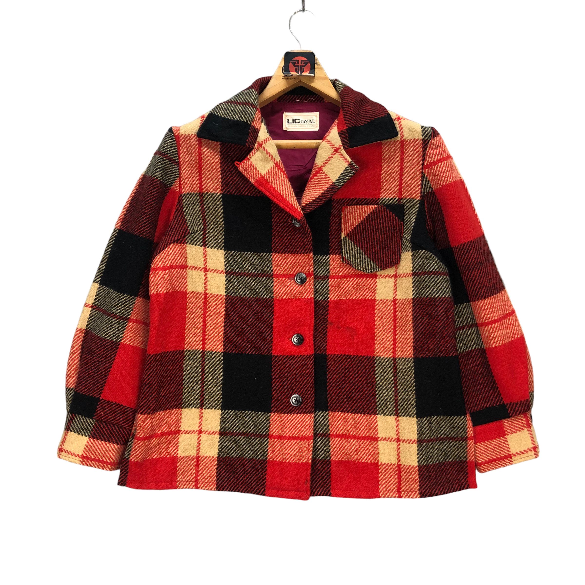 Japanese Brand SAGAMI LIC TARTAN CASUAL JACKET #7350-132 Size M / US 6-8 / IT 42-44 - 1 Thumbnail