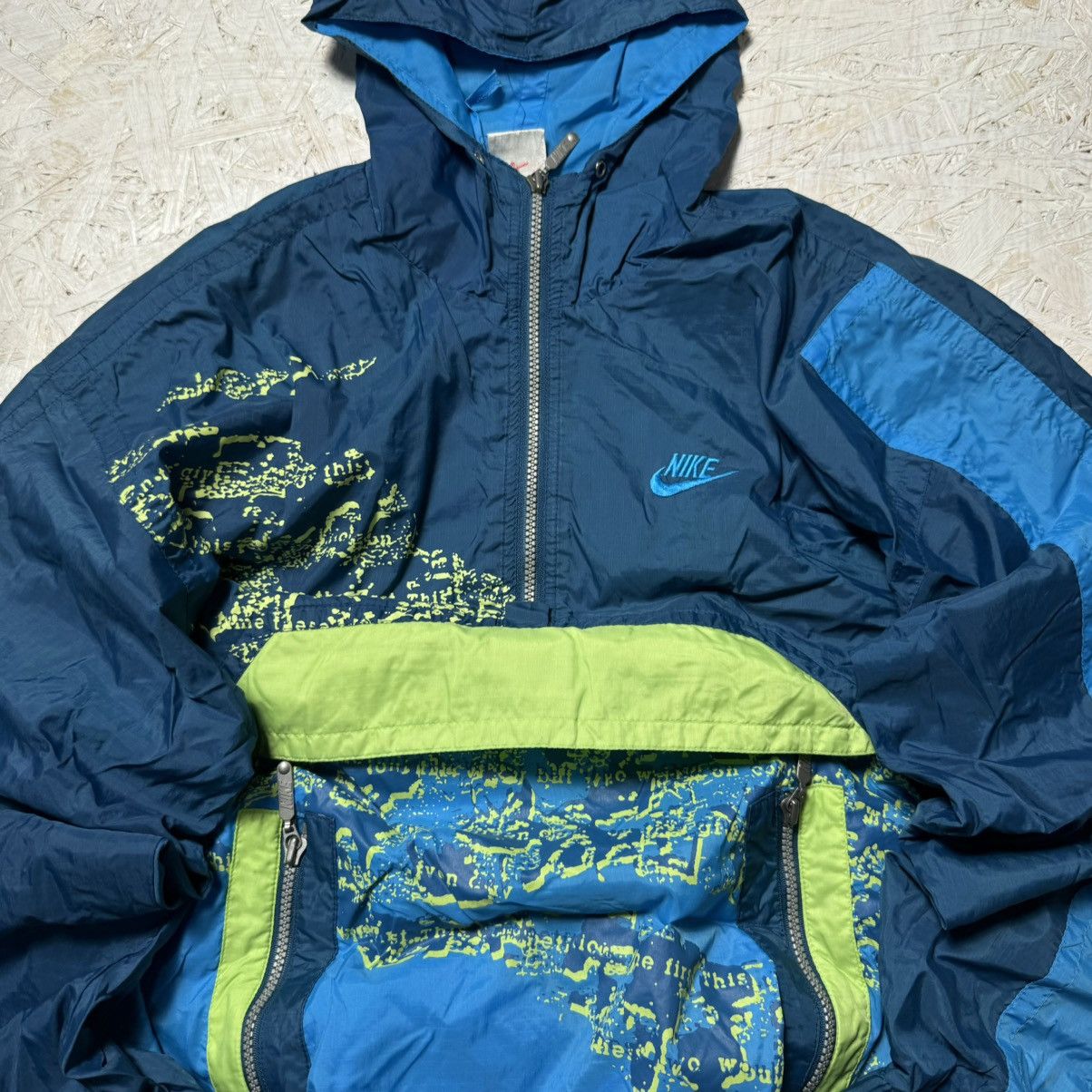 Nike × Vintage Nike 80s vintage boxy nylon anorak / light jacket retro og Size US S / EU 44-46 / 1 - 5 Thumbnail