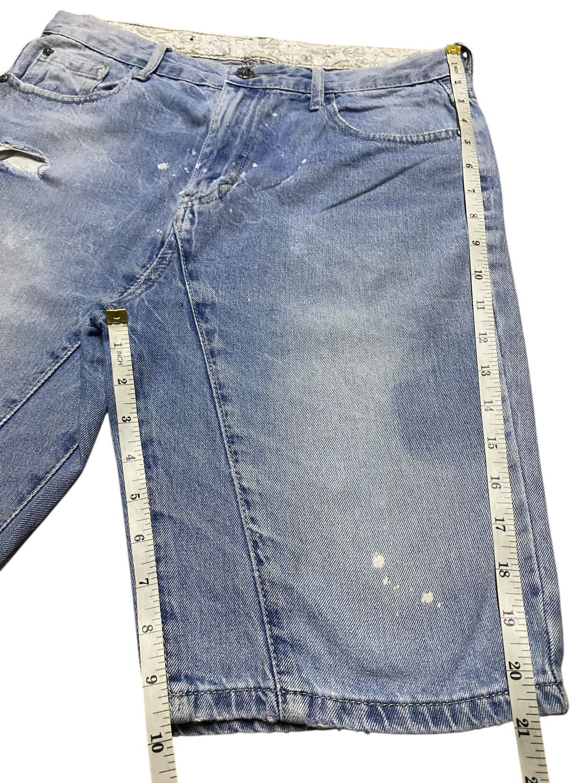 Other Short Jeans Light Wash Distressed Denim Size US 31 - 14 Thumbnail