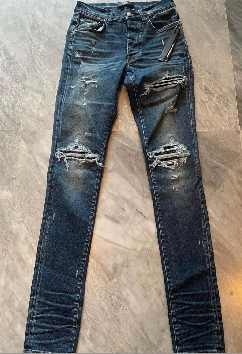 Amiri Amiri phantom blue mx1 jeans Size US 30 / EU 46 - 1 Thumbnail