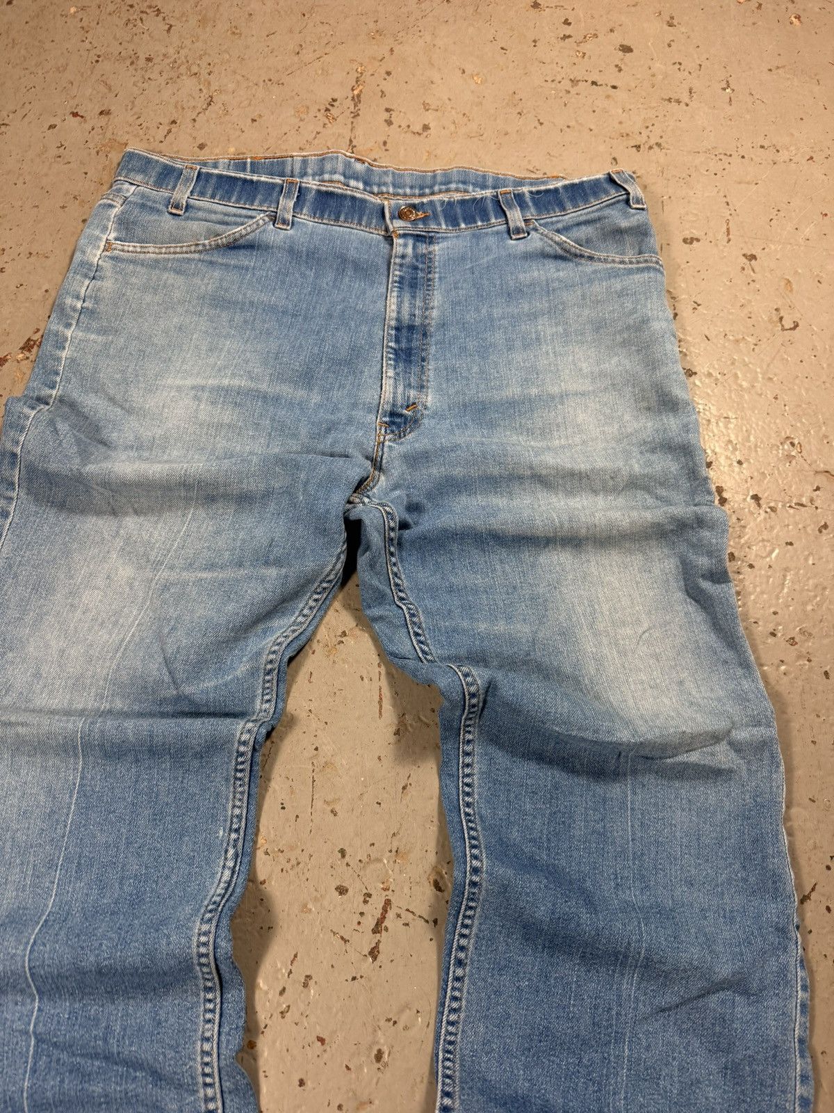 Levi's Vintage Distressed Orange Tag 1970s Denim Jeans Size US 38 / EU 54 - 7 Thumbnail