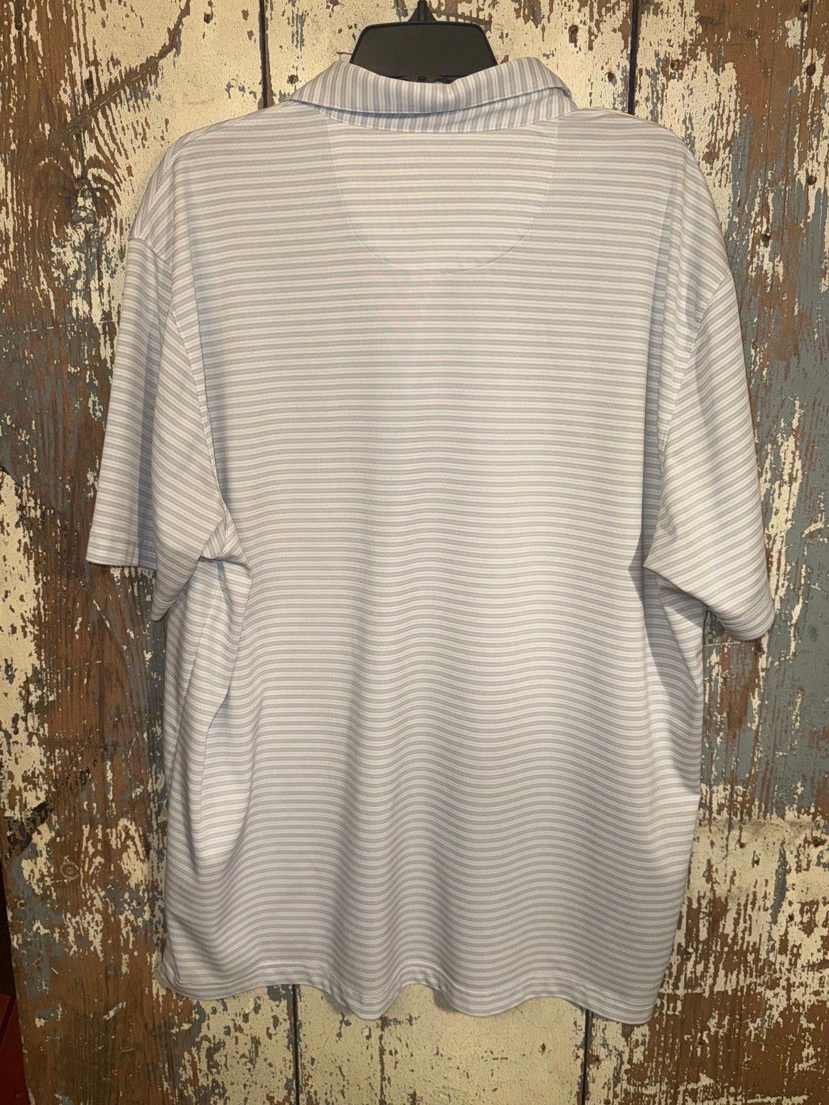 Nike Greg Norman gray white striped golf polo Men’s size XXL Size US XXL / EU 58 / 5 - 4 Thumbnail