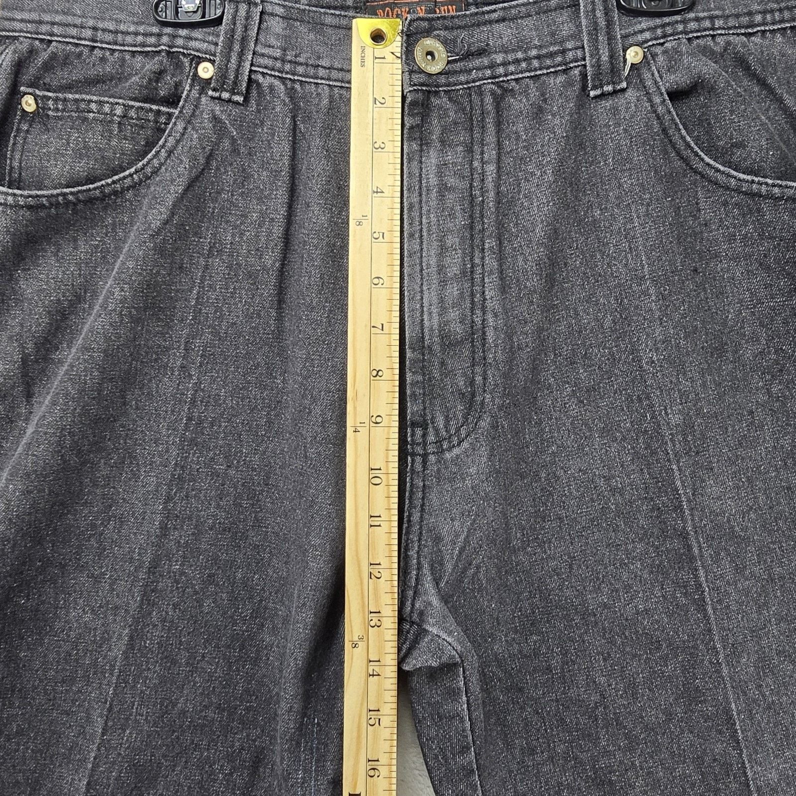 Other Rock N Run Jeans Mens 38x29 Black Denim Baggy Y2K Vintage Size US 38 / EU 54 - 13 Thumbnail