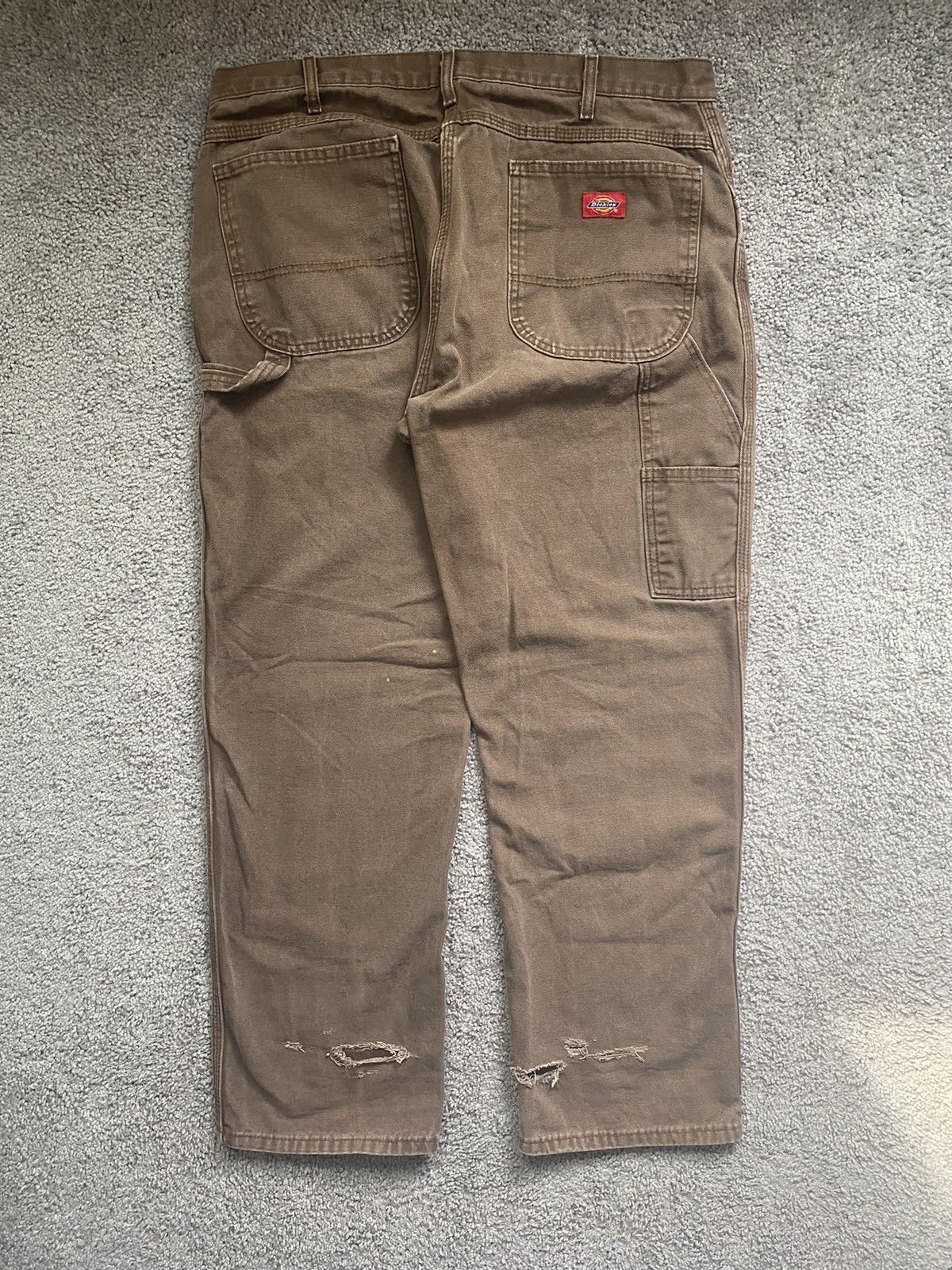Dickies × Vintage Vintage Faded Distressed Brown Dickie Carpenter Pants Size US 36 / EU 52 - 1 Thumbnail