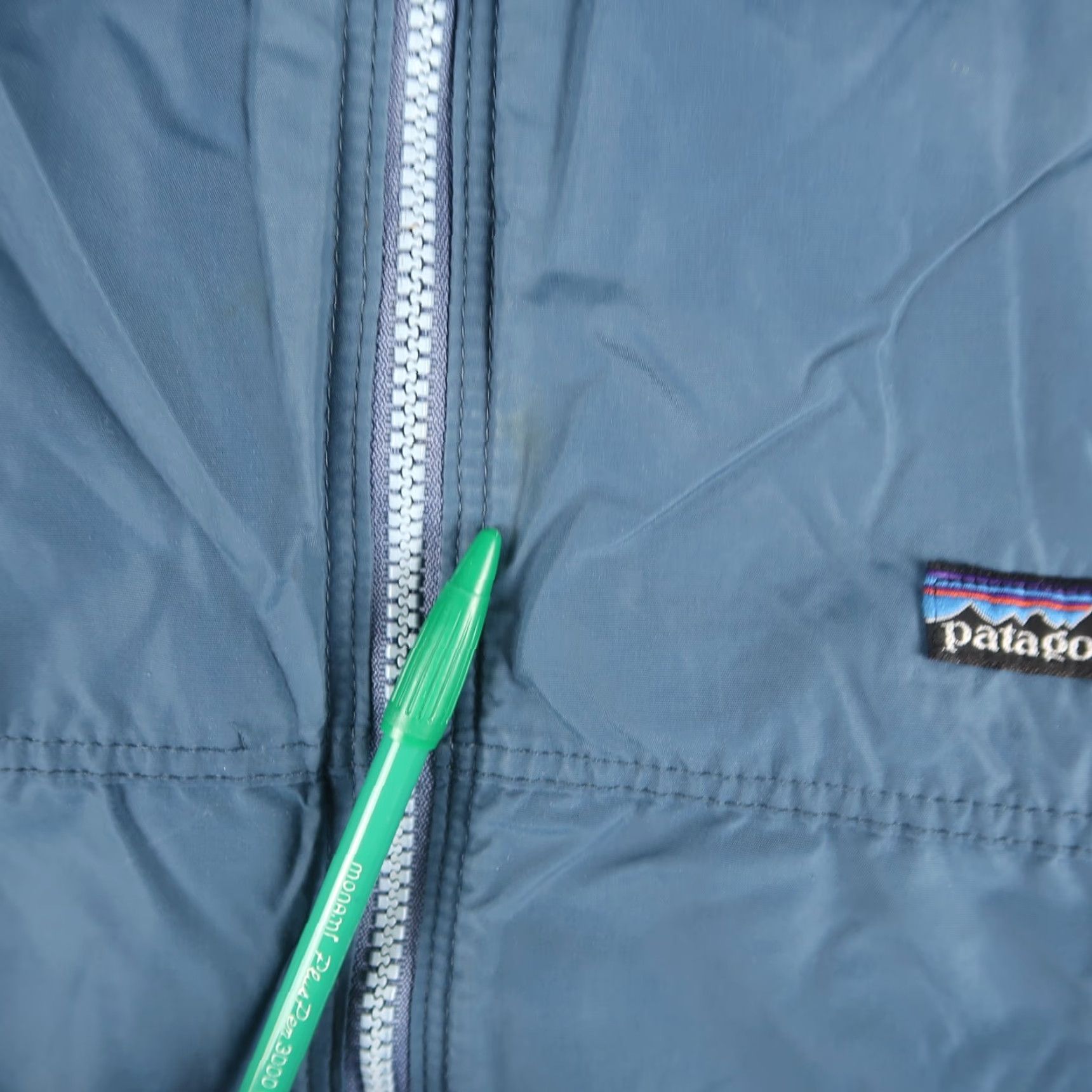 Vintage 90s Patagonia Shelled Synchilla Bomber Jacket USA Made Blue Size M