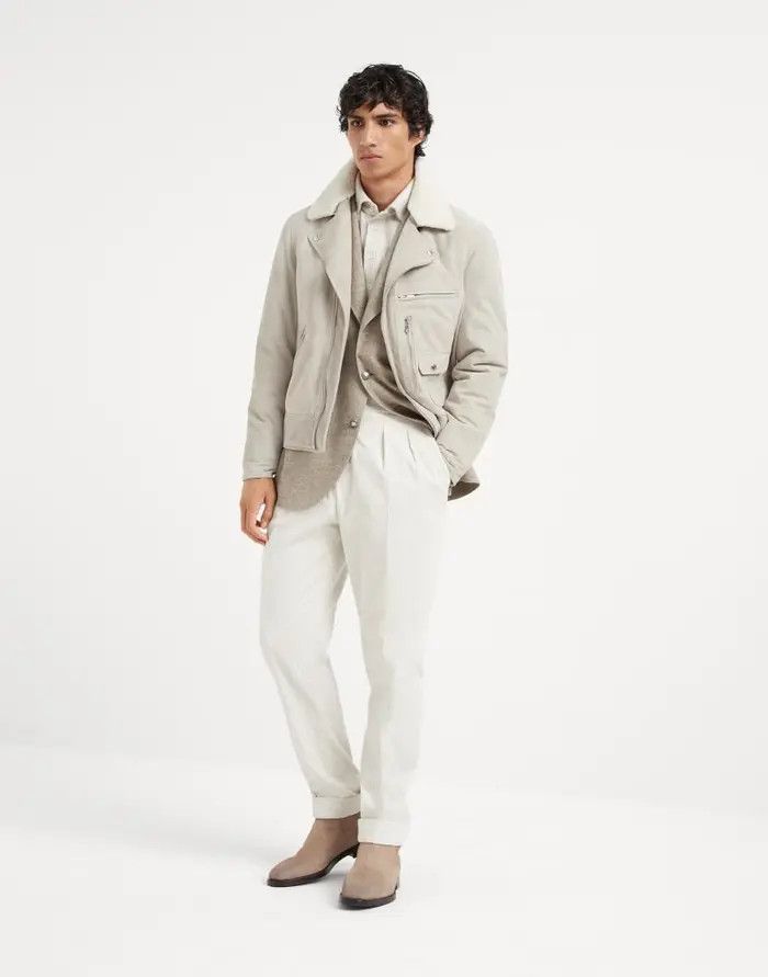 Brunello Cucinelli o1w1db10226 Suit Type Jacket in Light Beige Size US M / EU 48-50 / 2 - 4 Thumbnail
