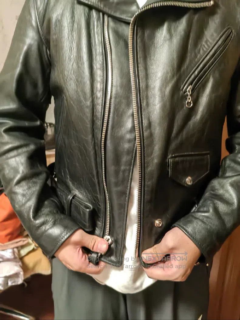 Other t Black leather motorcycle leather jacket Size US XS / EU 42 / 0 - 1 Thumbnail