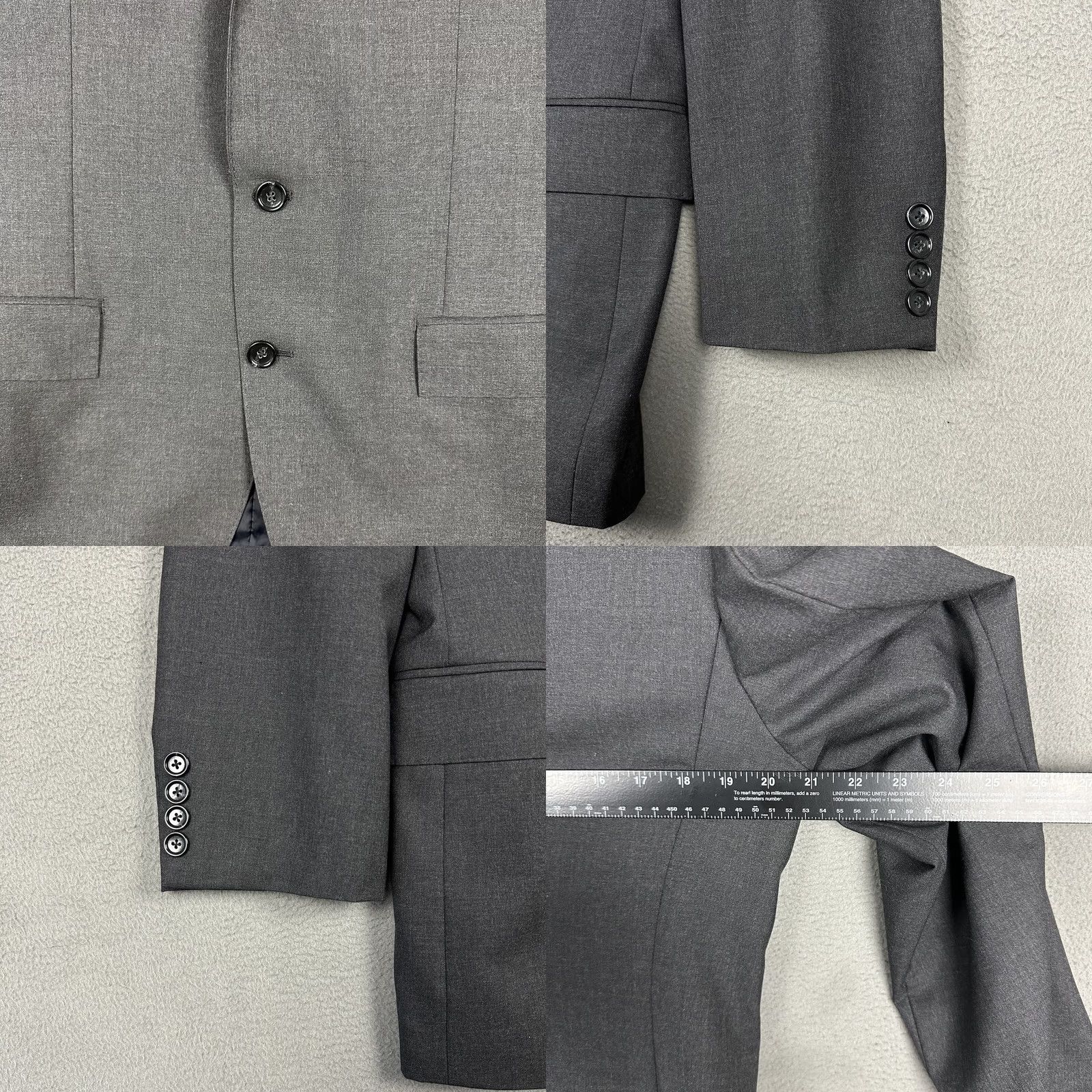 J.Crew J.CREW Blazer Wool Navy Blue Sport Coat Mens 41R Loro Piana Super 120's Notch Lapel Four-Button Flat Front Regular Fit Wool Blazer Navy Mens 41R Size 42R - 9 Thumbnail