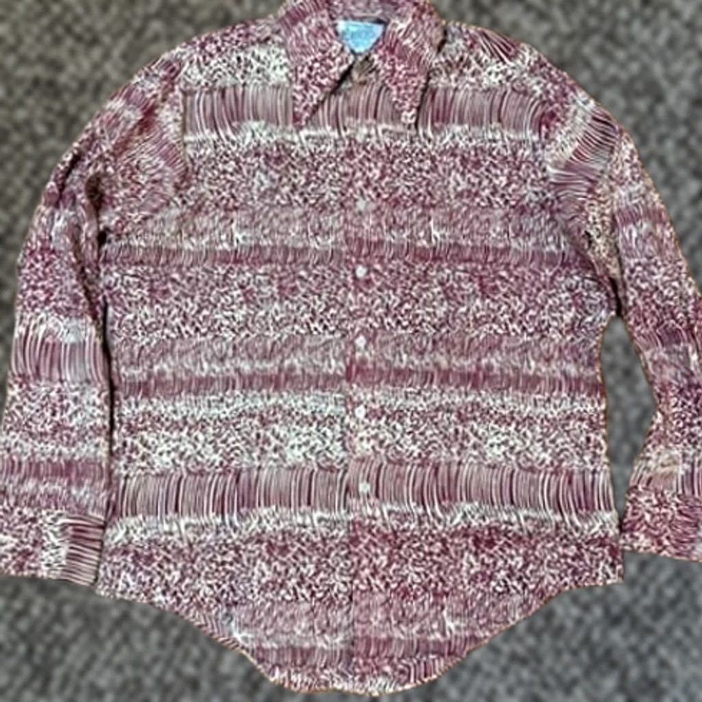 Etro VINTAGE K-mart Shirt Mens Large Polyester Button Disco Retro Party Red 70s 50 in Chest Long Sleeve Casual Mens Size US L / EU 52-54 / 3 - 1 Thumbnail
