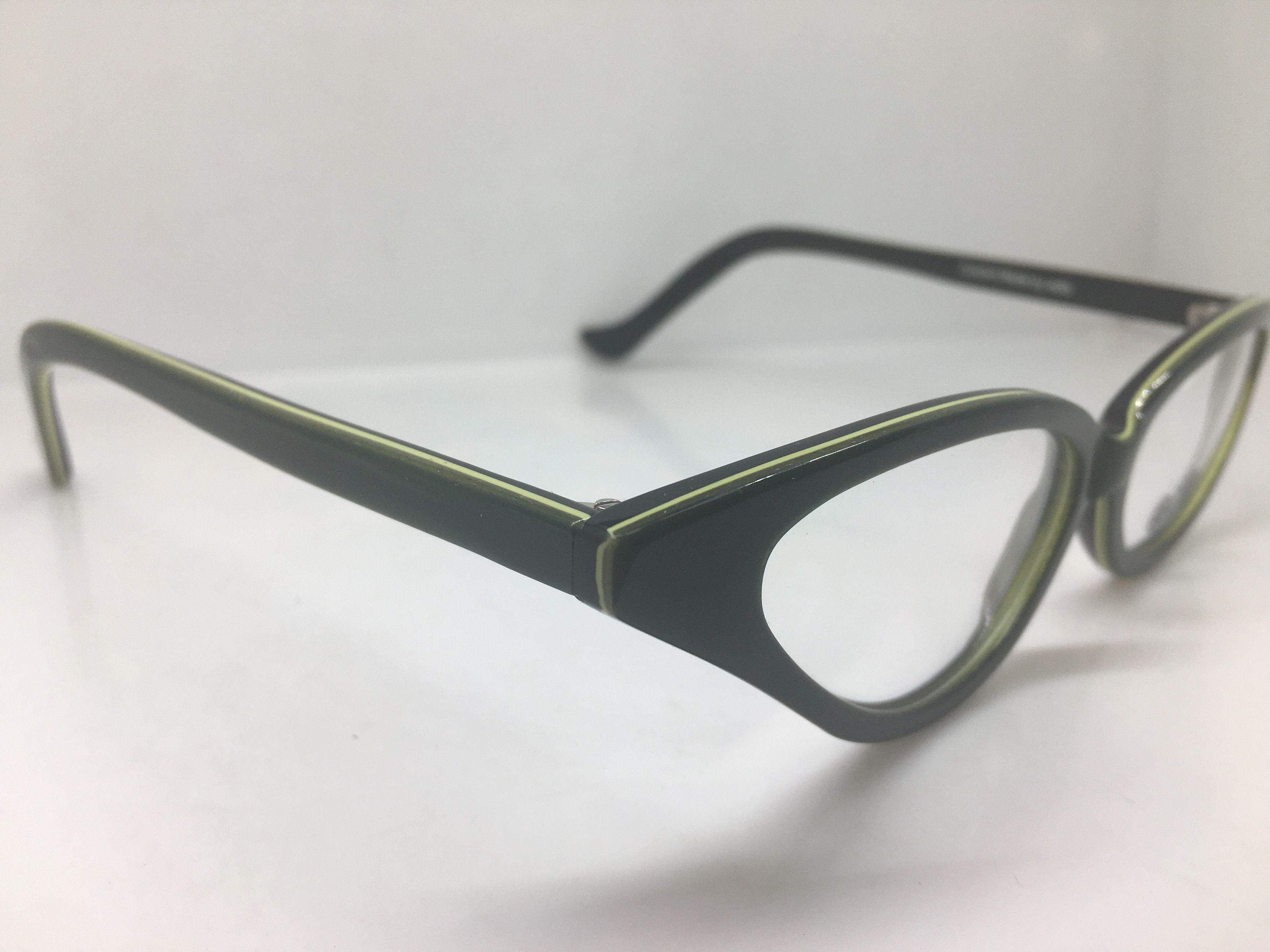 Other eda Green Black Cateye Eyeglasses Frame Diva Girls Size ONE SIZE - 3 Thumbnail