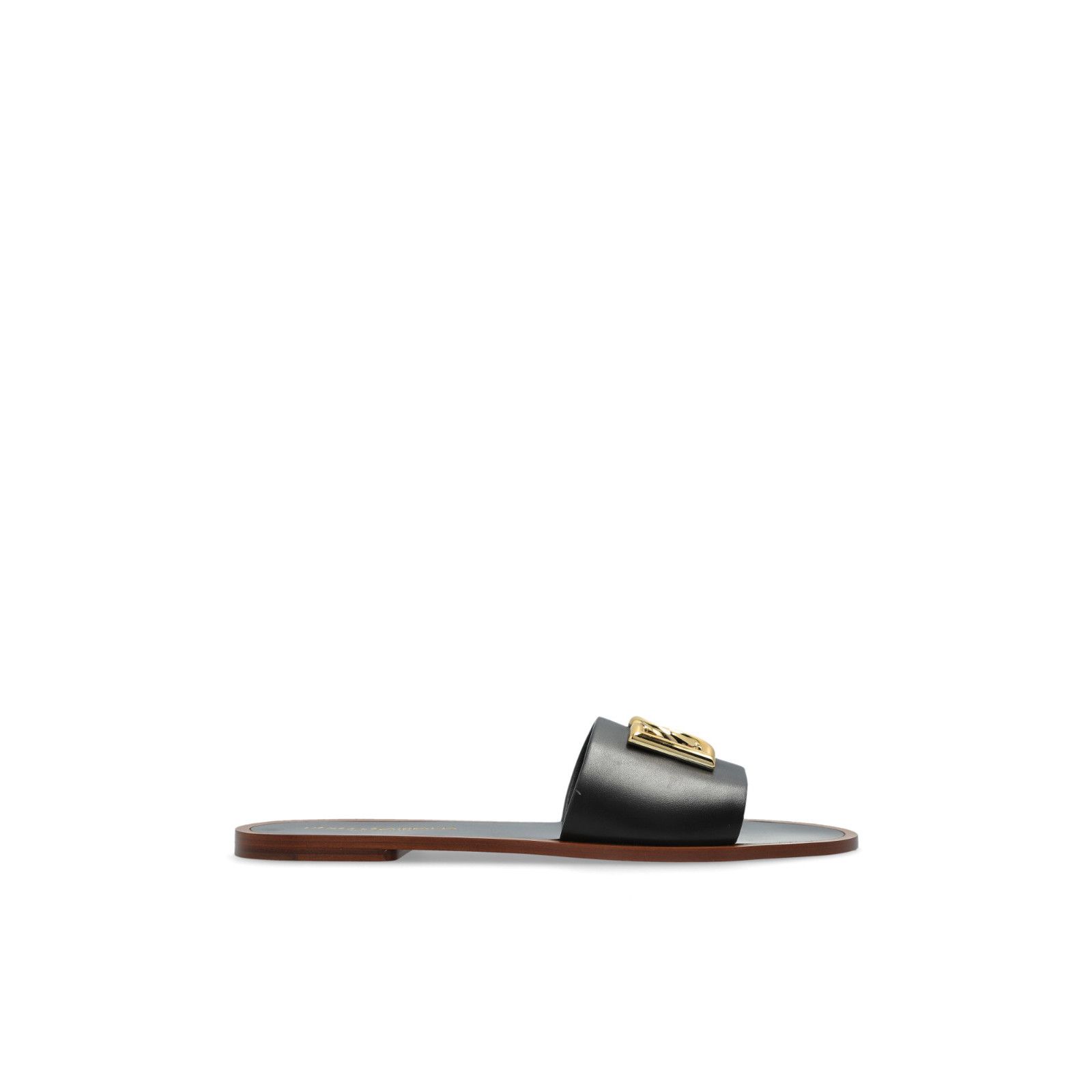 DOLCE&GABBANA DG Black Gold Leather Sneakers New & Authentic