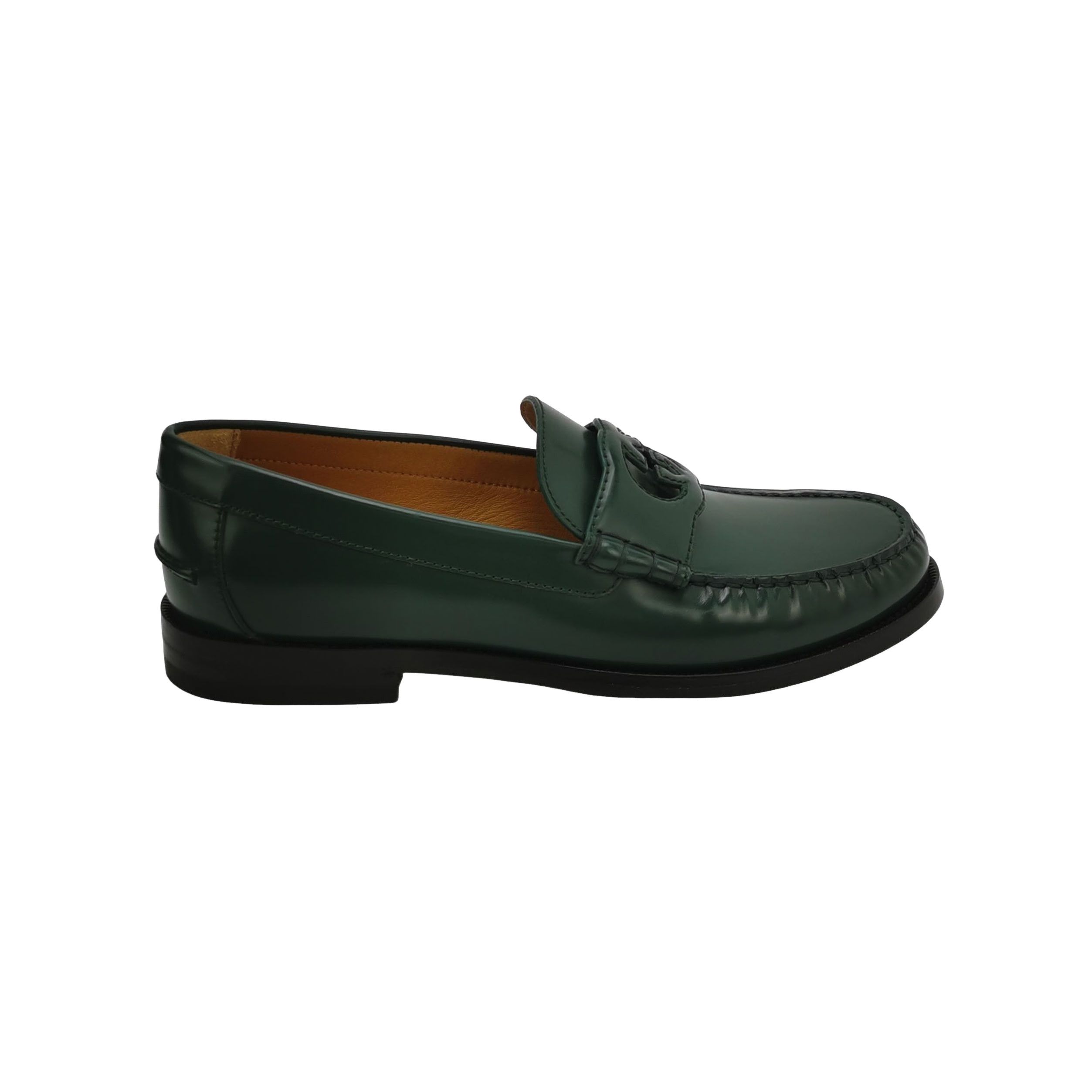 Gucci Gucci Interlocking G Green Leather Loafers 9 Size US 10 / EU 43 - 1 Thumbnail