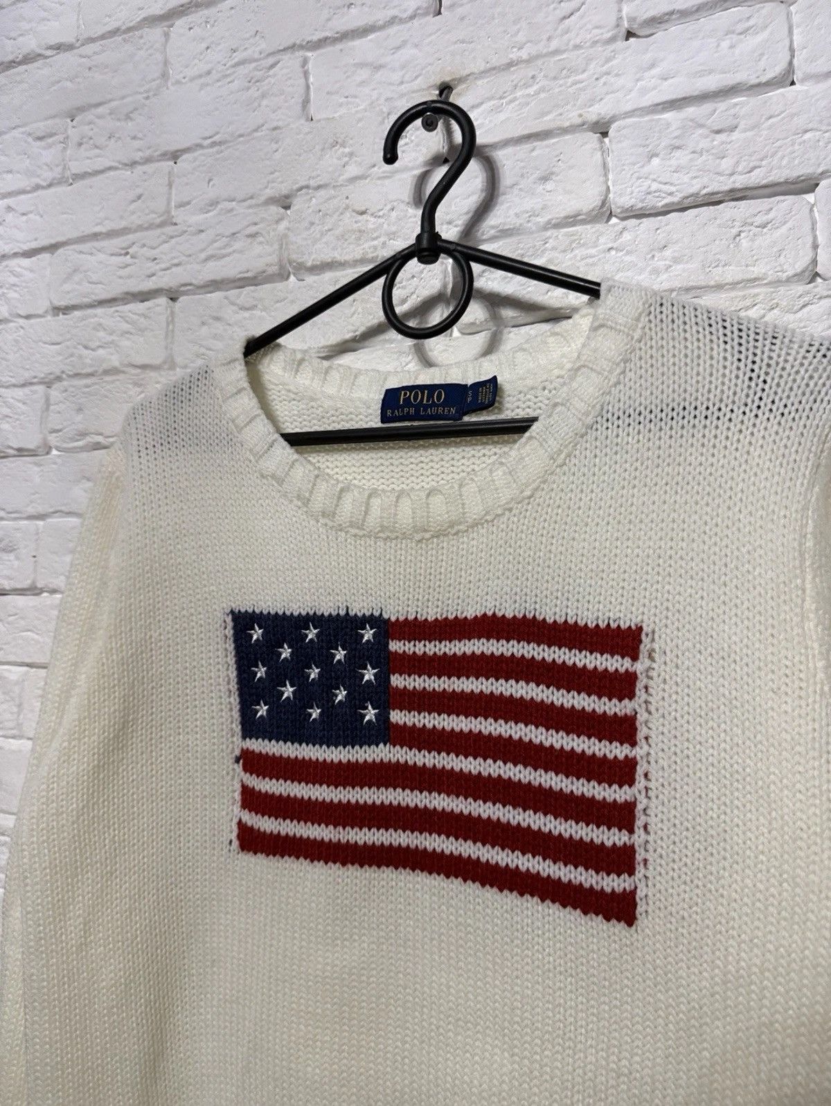 Polo Ralph Lauren Rare Polo Ralph Lauren American Flag Knit Sweater Man`s Sz S Size US S / EU 44-46 / 1 - 2 Thumbnail
