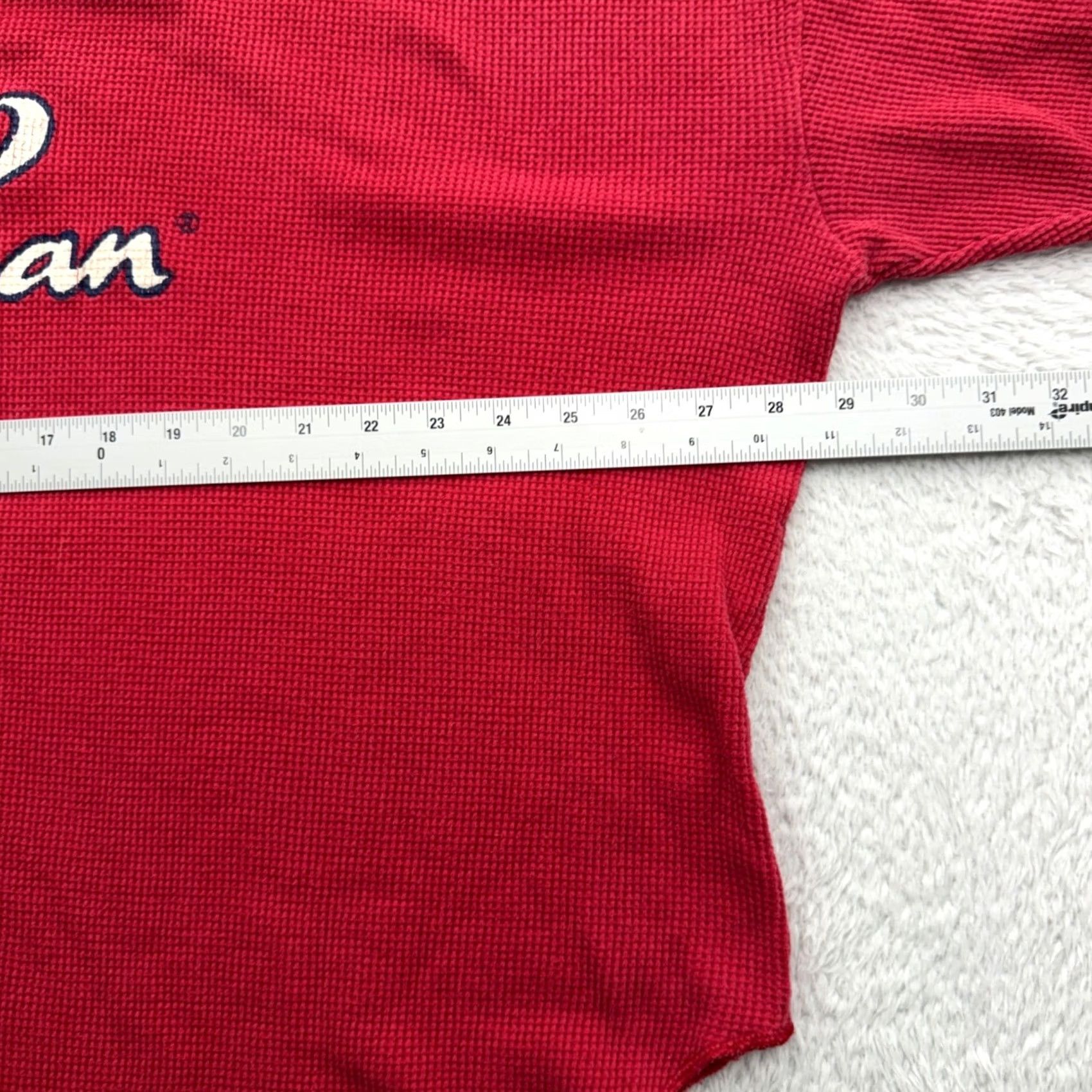 Vintage VINTAGE Ray-Ban Red Waffle Knit Thermal Henley Shirt Oversized 90s Logo Canada Mens XL Grunge Streetwear Logo Embroidered Short Sleeve 1990s Victory Size US XL / EU 56 / 4 - 6 Thumbnail
