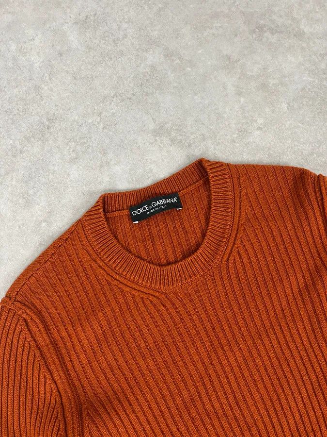Dolce & Gabbana 2000s Dolce & Gabbana Orange Minimalist Sweater Size US S / EU 44-46 / 1 - 5 Thumbnail