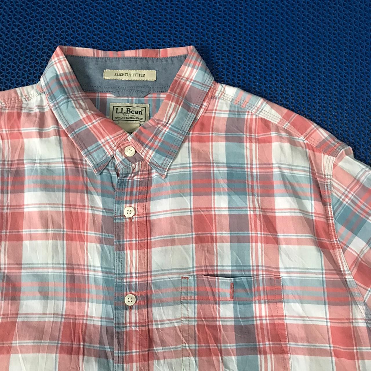 L.L. Bean LL Bean Plaid Tartan Madrass shirt Short Sleeves red Size US L / EU 52-54 / 3 - 3 Thumbnail