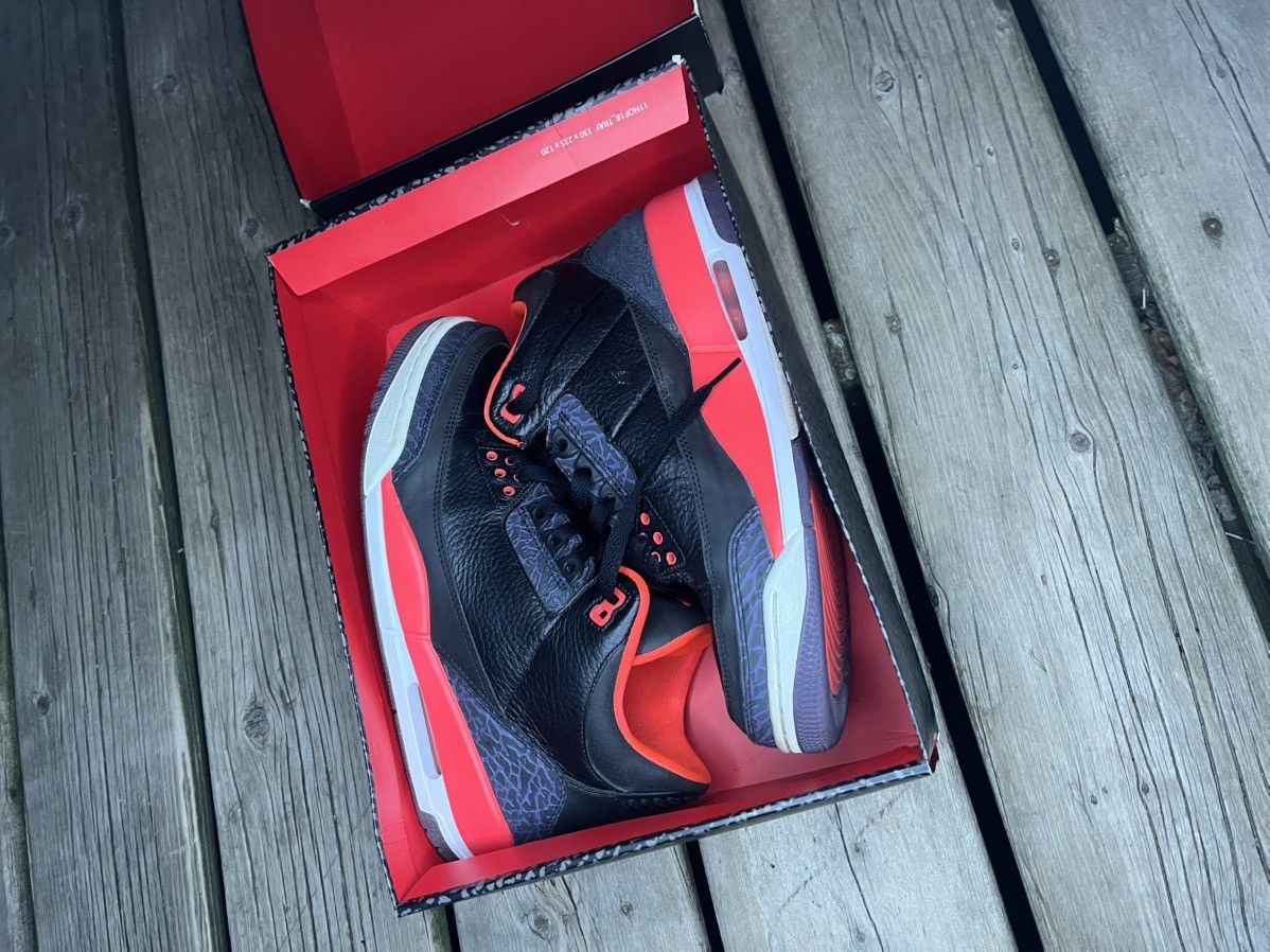 Jordan Brand 2013 Air Jordan Retro 3 Crimson Infrared Size US 9.5 / EU 42-43 - 7 Thumbnail