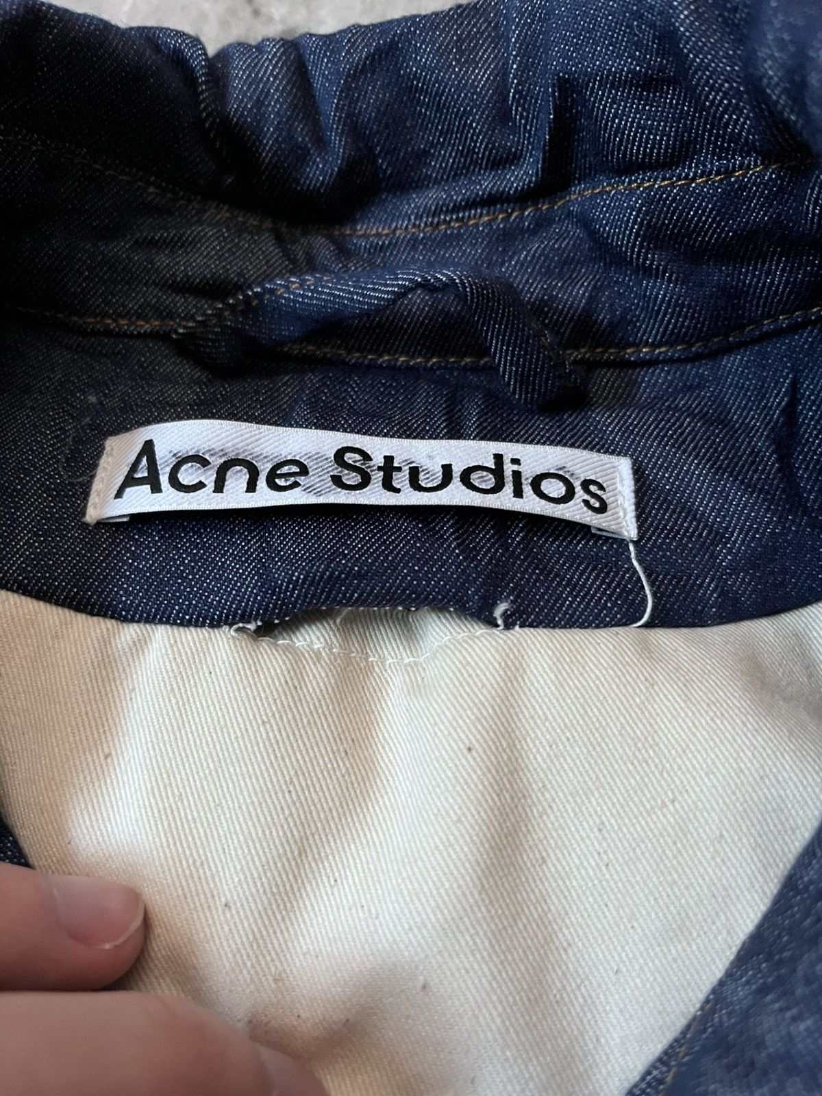 Acne Studios Acne Studios Crinkled Denim Sample jacket overshirt Size US S / EU 44-46 / 1 - 11 Thumbnail